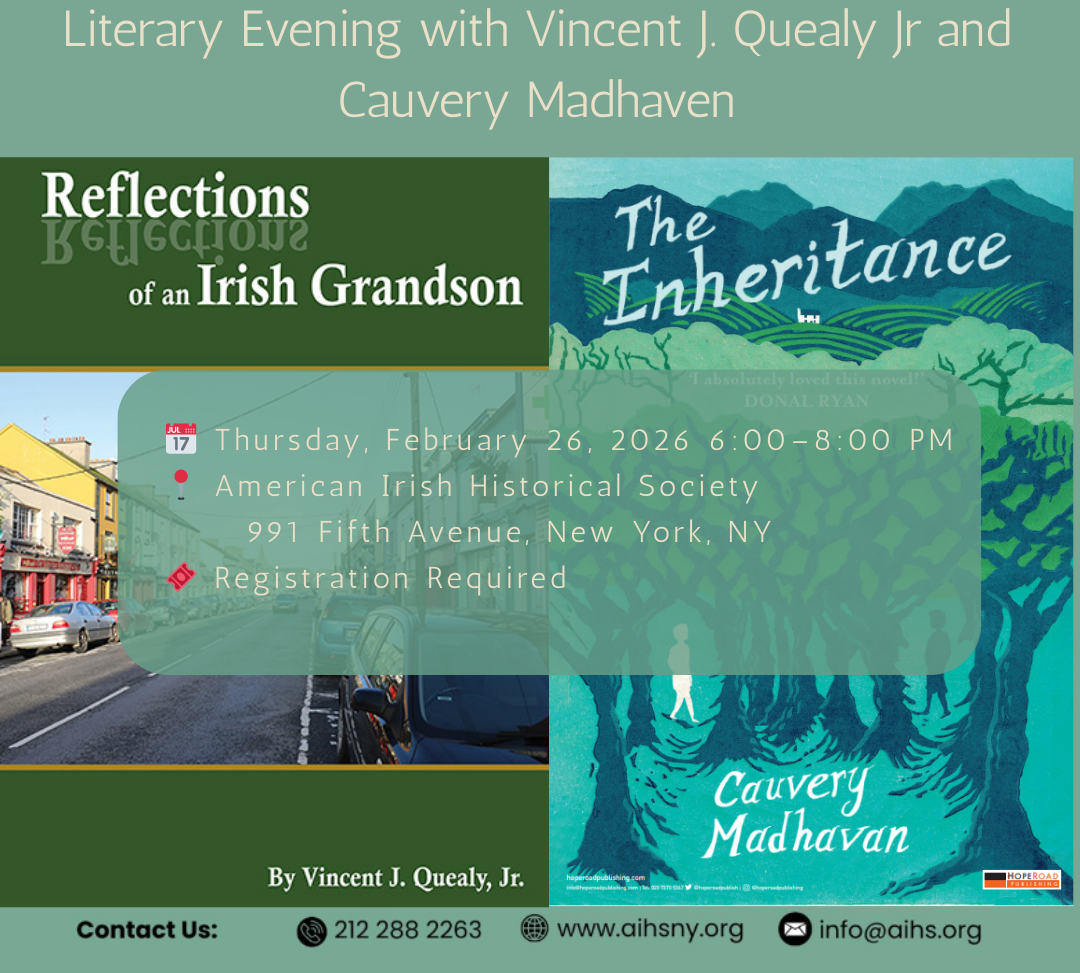 Literary Evening with Vincent J Quealy and Cauvery Madhavan