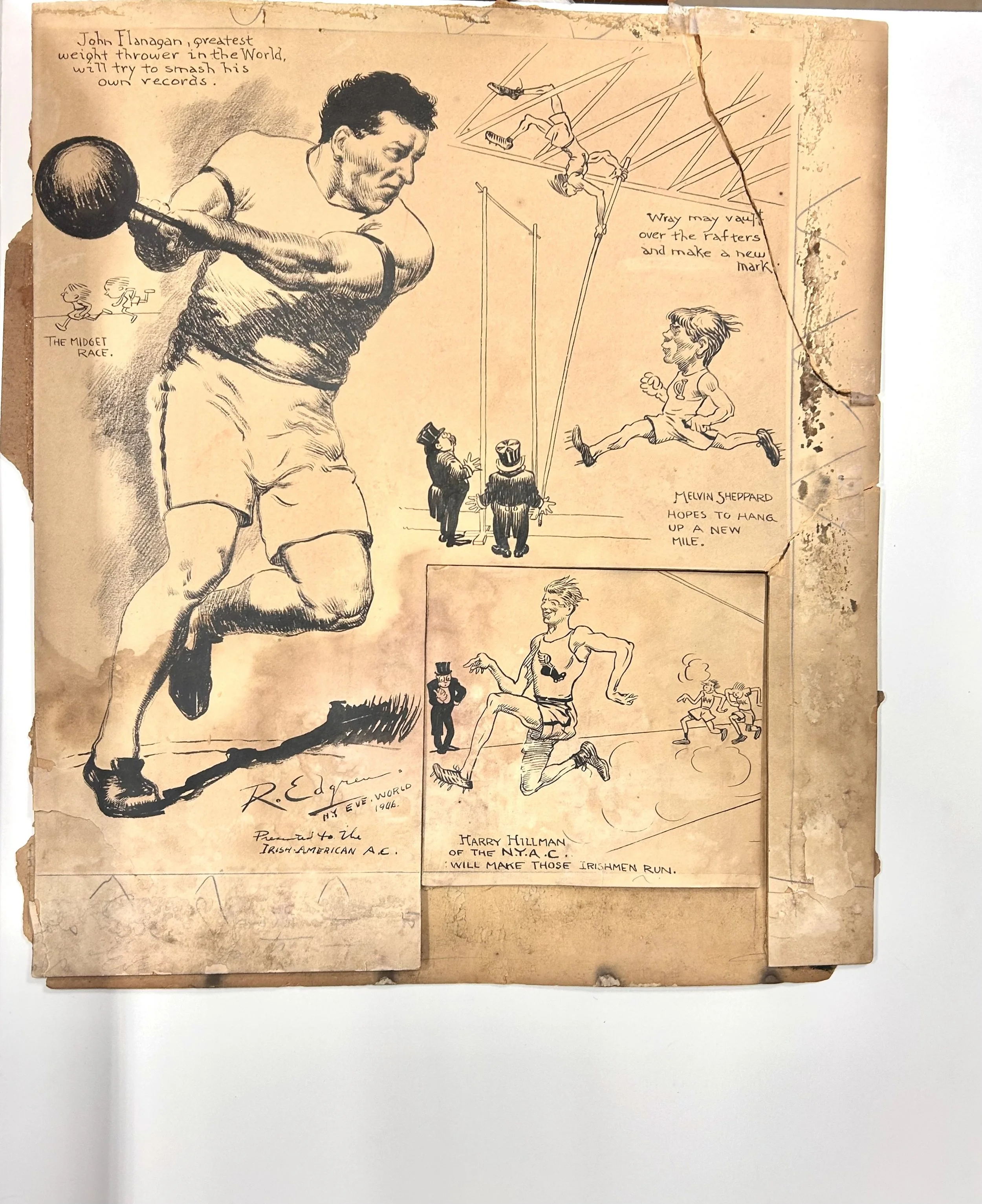  Caricatures of Irish Olympians, AIHS Archives 