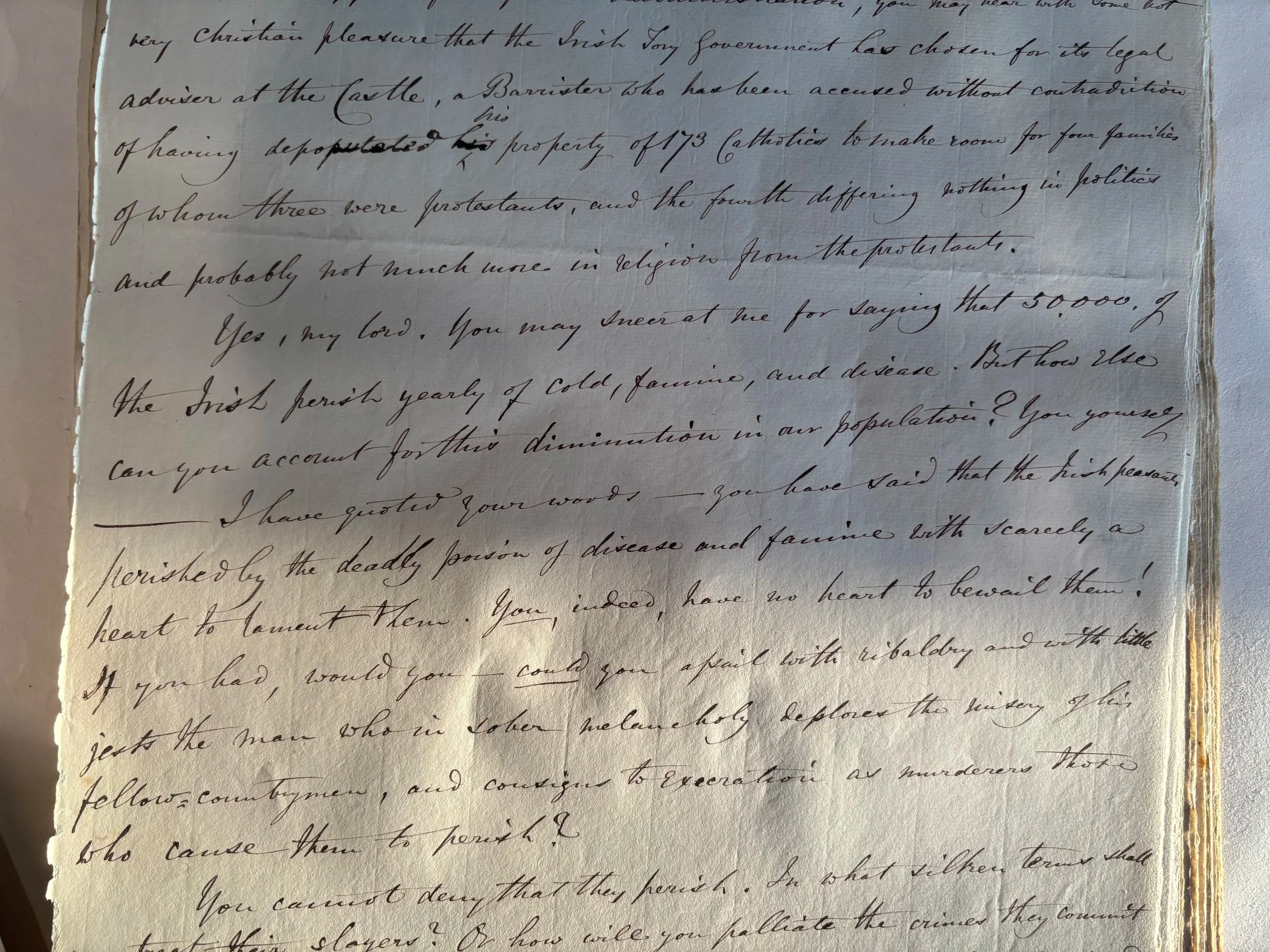  ‘You cannot deny that they perish’: O’Connell’s rebuttal of the Corn Laws predates the height of the Great Hunger. 