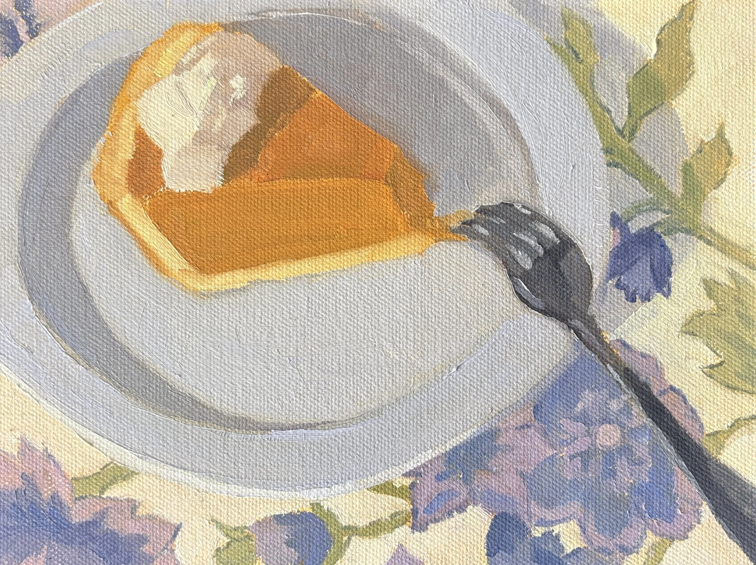 Pumpkin pie. Oil on canvas panel. 6x8 inches.