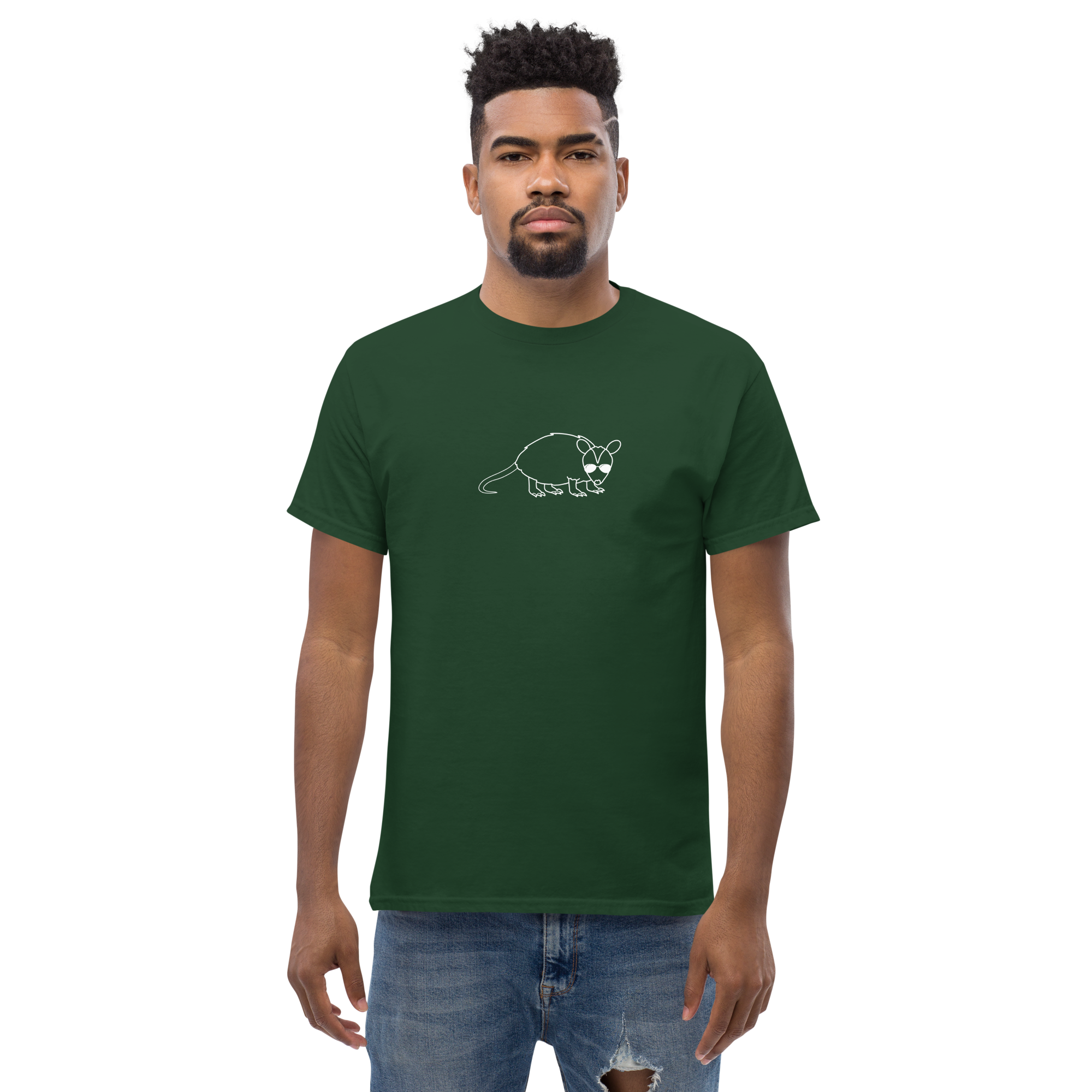 unisex-classic-tee-forest-green-front-685c592390b36.png