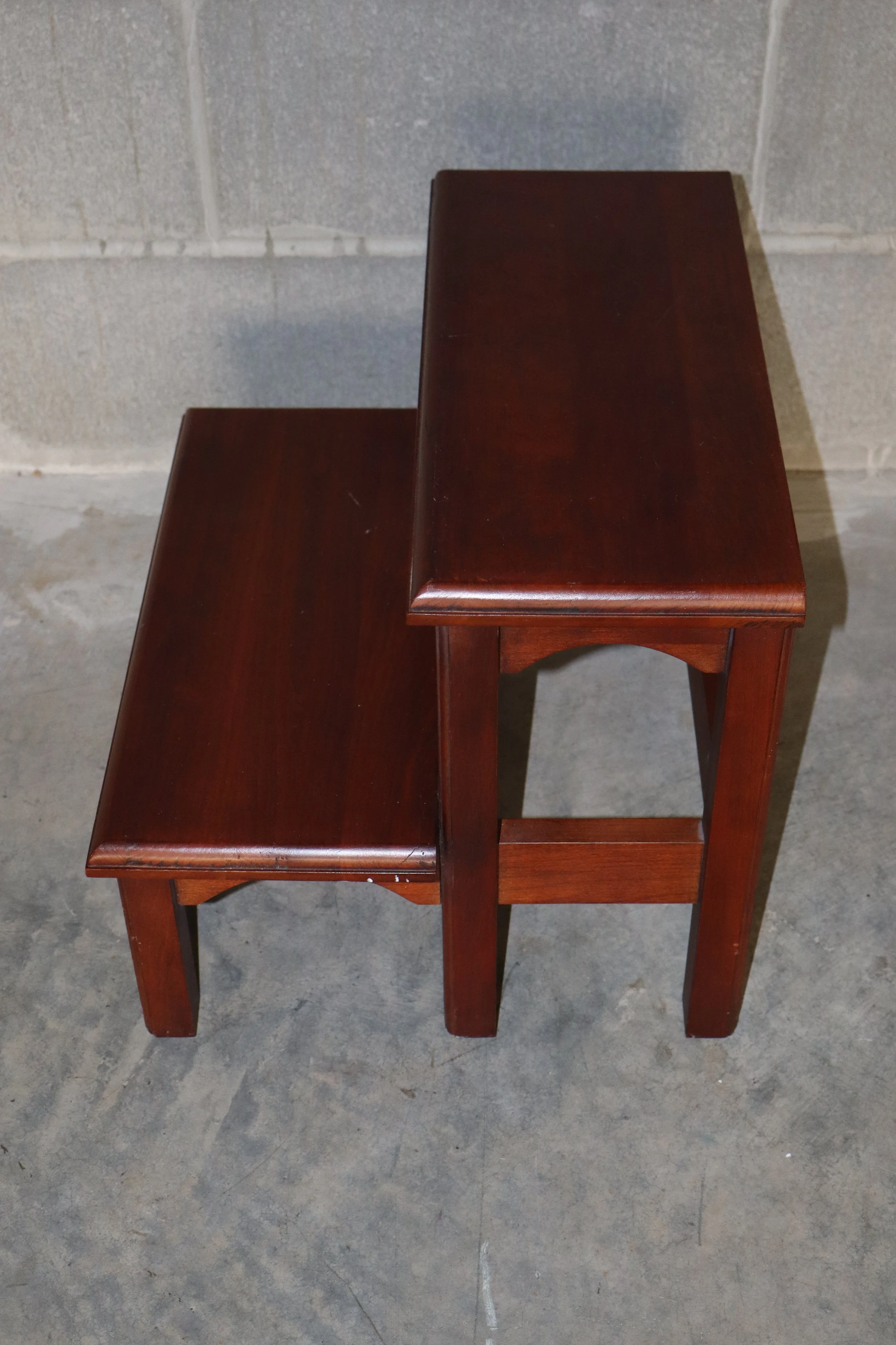 Stickley Cherry Bed Steps, vtg, vintage, hardwood, wood, sturdy, furniture