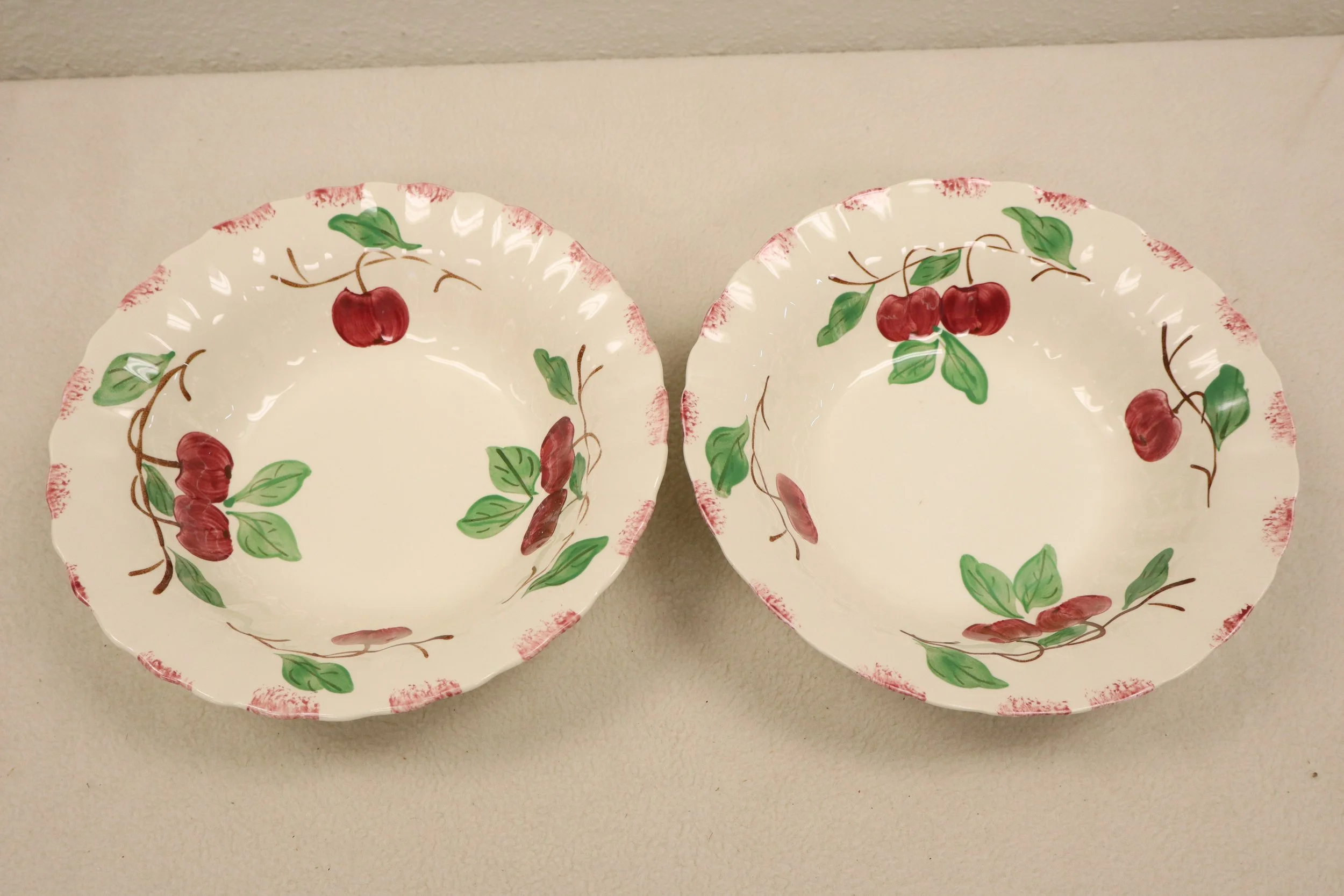Vintage Blue Ridge Pottery Apple Serving Bowls - Set of Two, vtg, rare, collectible, americana