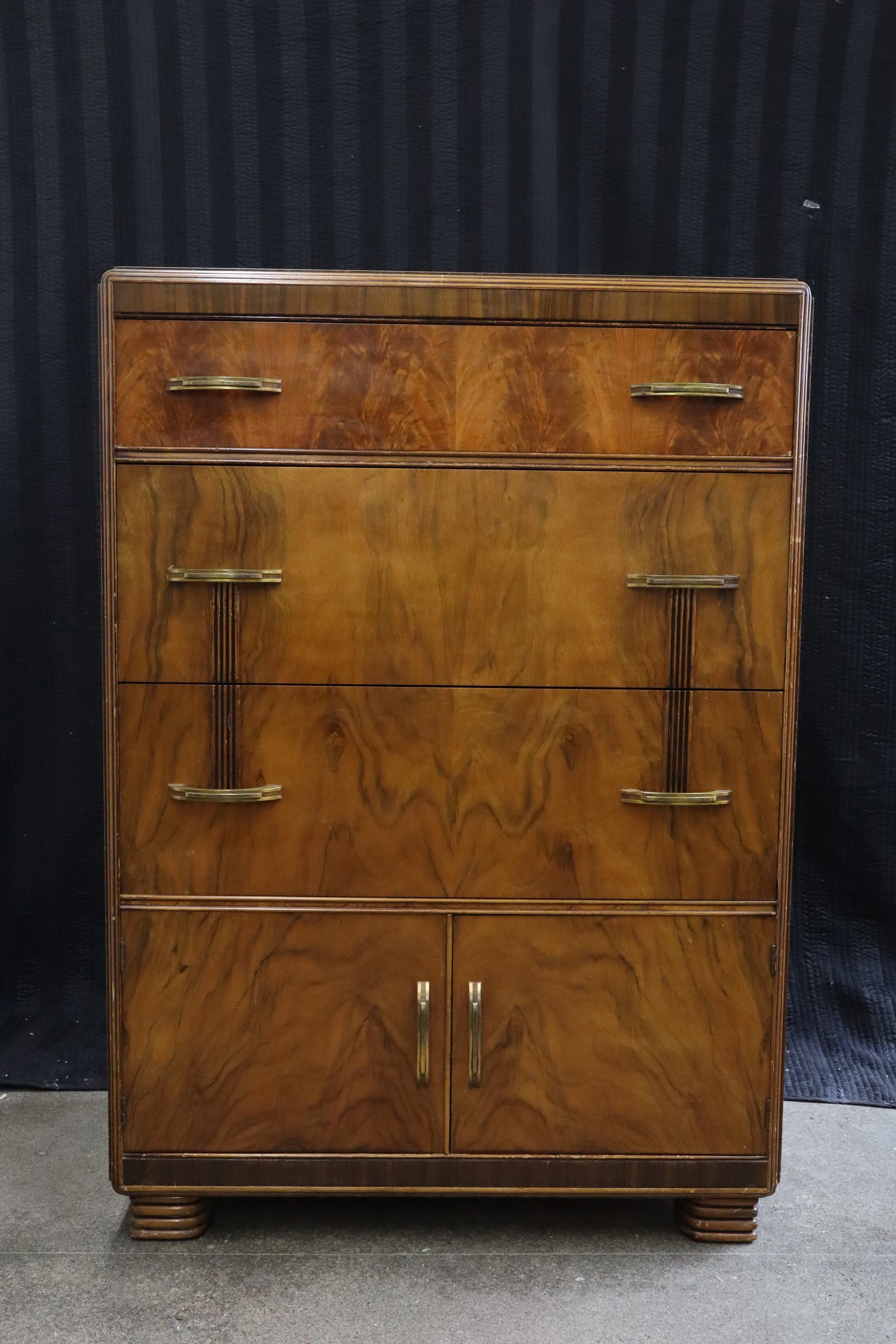Gregory Furniture Art Deco Highboy Dresser, art deco, rare, vintage, antique, vtg, collectible, highboy, dresser, furniture
