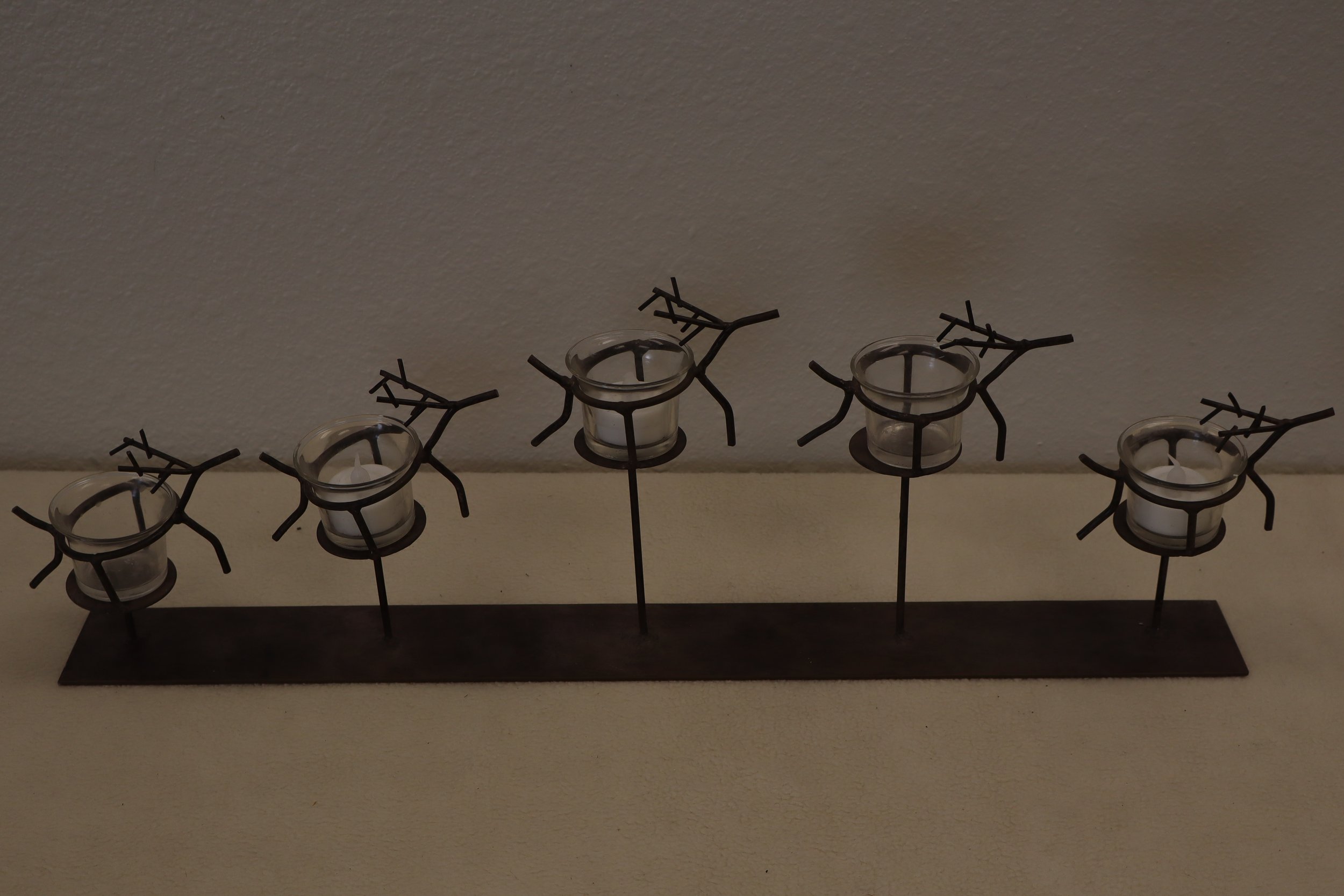 Tabletop Wrought Iron Candleholder, iron, cast iron, metallurgy, art, artistic, interior design, candle, candles, candleholder, candle holder