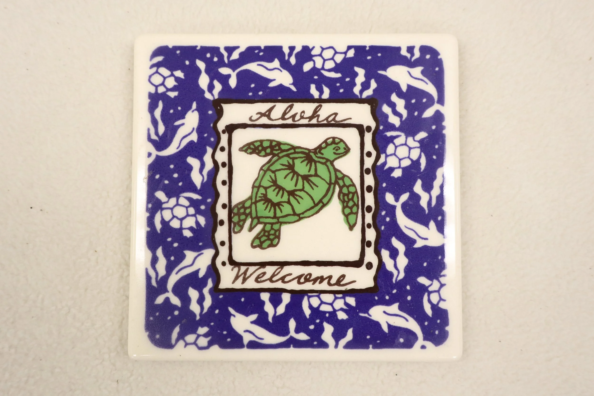 Hawaiian Aloha Welcome Tile - 6x6 Ceramic Decoration, hawaii, fun, cute, ceramics, decor, decoration