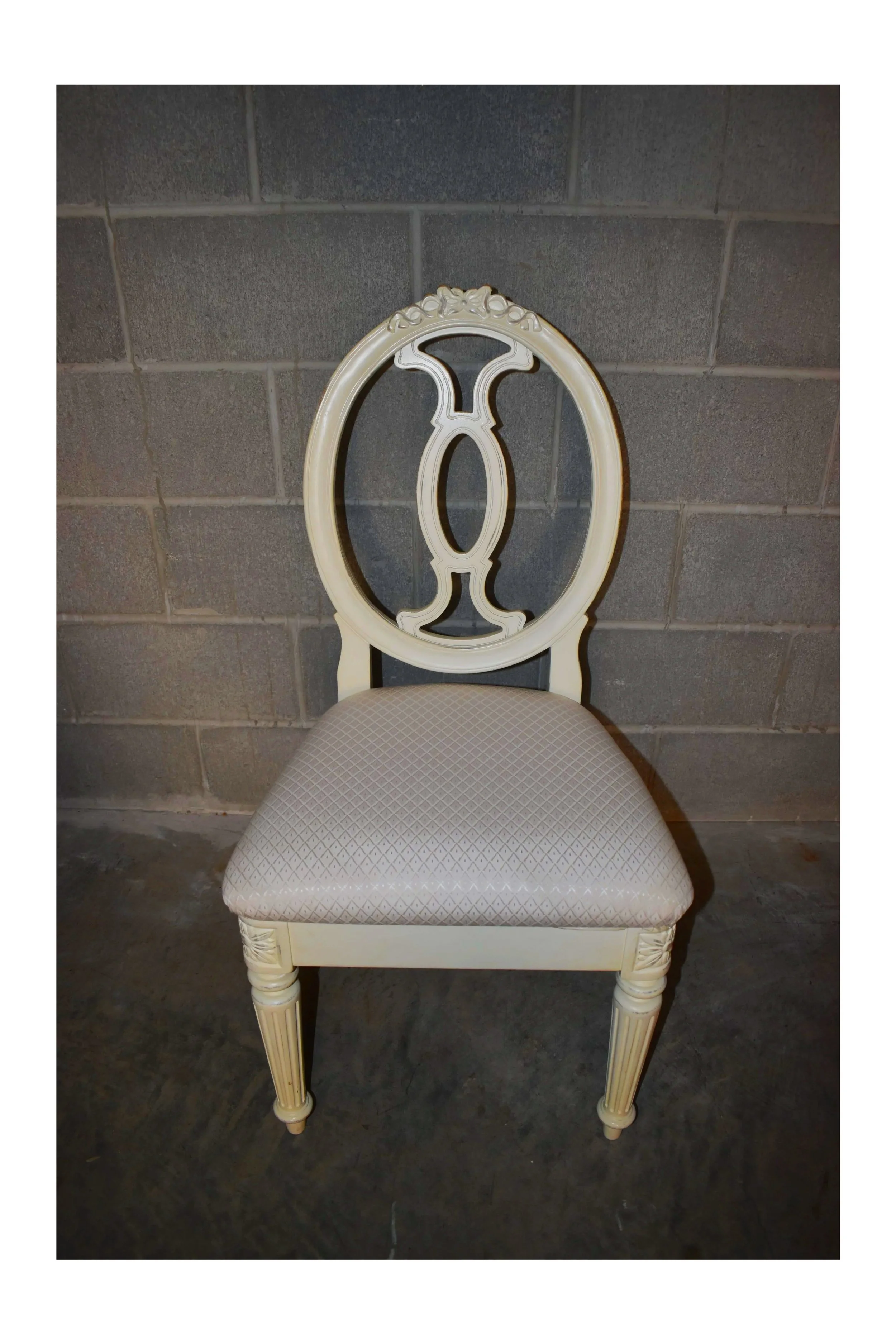 Gustavian Style White Decorative Chair, vtg, vintage, classic, chair, furniture
