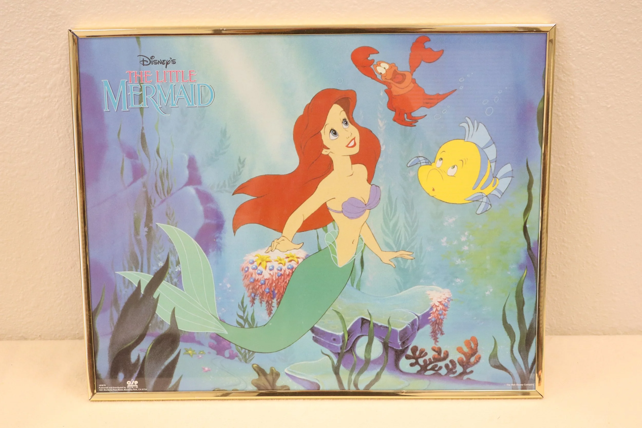 Disney's 'The Little Mermaid' Framed Print, children's media, disney. animation, cartoon, fun, cute, little mermaid, vintage, vtg, film
