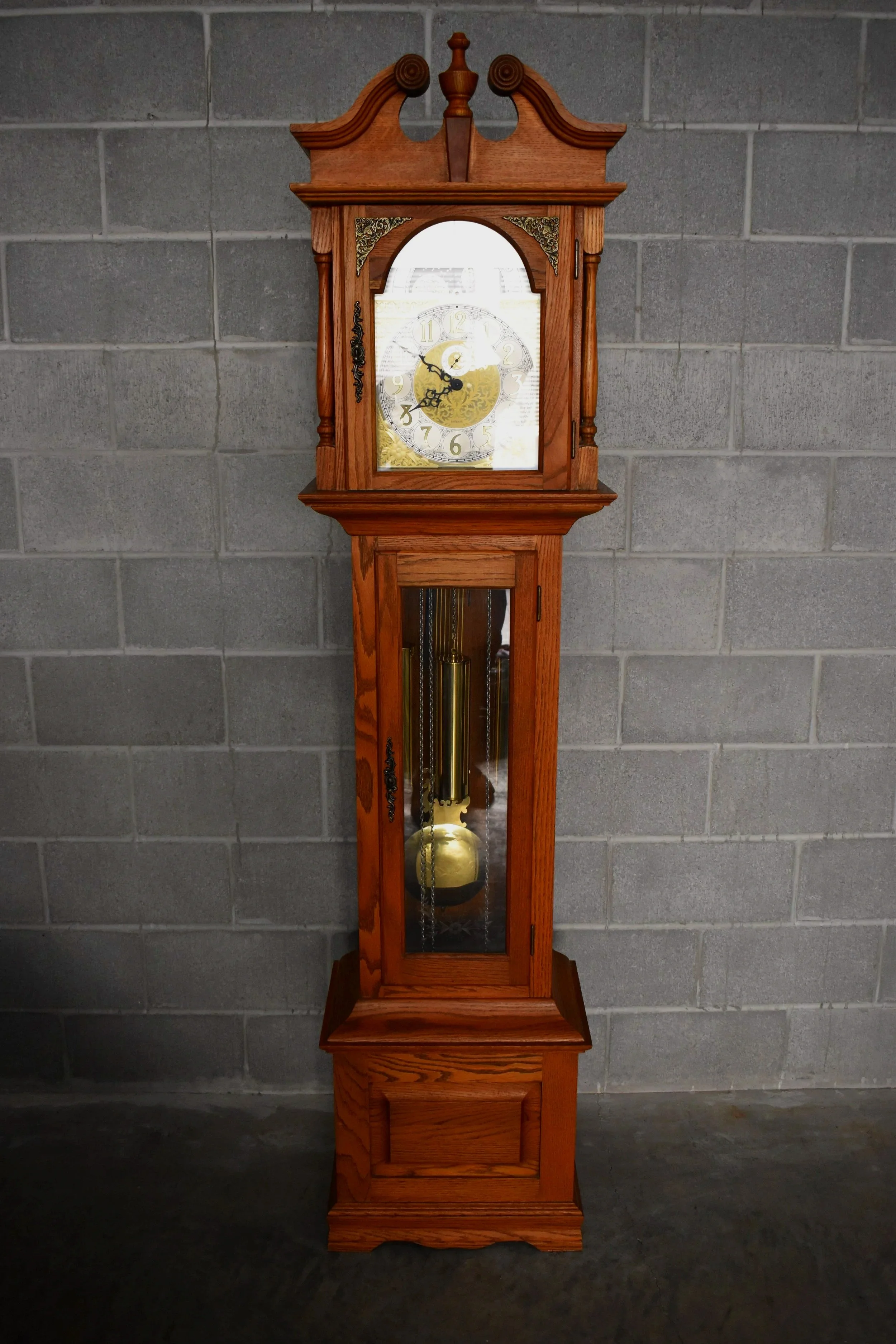 Emperor 300 Series Grandfather Clock, clock, time, grandfather clock, wood, vintage, vtg, classic,
