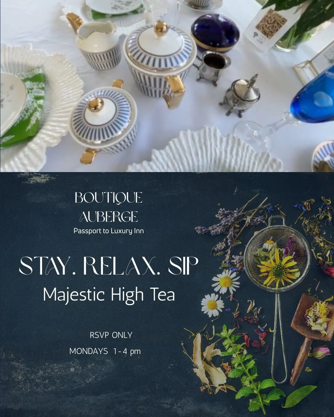 ✨ Break the Mundane. Command the Majestic. ✨

Start your week not with a sigh, but with a sip. Introducing Majestic Mondays High Tea at Boutique Auberge !

The crisp air calls for cashmere, quiet conversation, and our exquisite New Winter Plating Men
