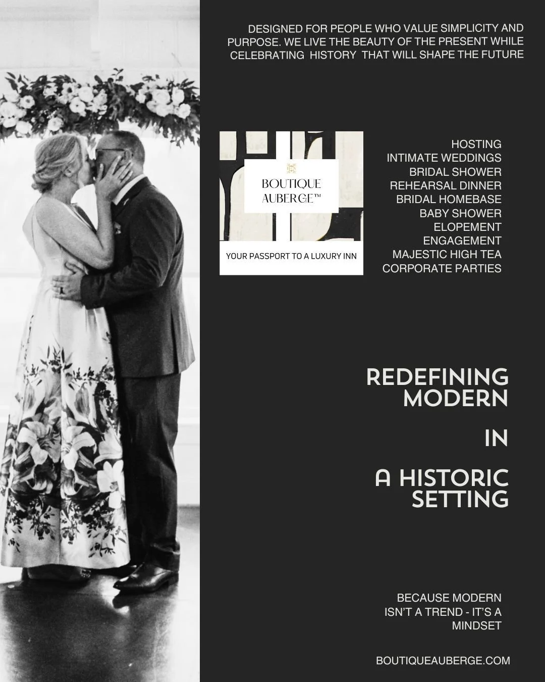 Because modern isn't a trend-
It's a mindset.

Booking for 2026-2027. Click on the Bio for inquiry