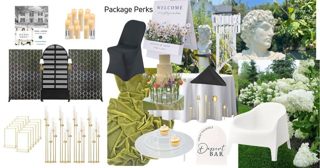 Full wedding packages feature comprehensive in-house collateral for seamless planning. Additional guests are billed on a per-person basis, up to a maximum capacity of 90.

Booking for Dec. 2026  and 2027 events
DM for info