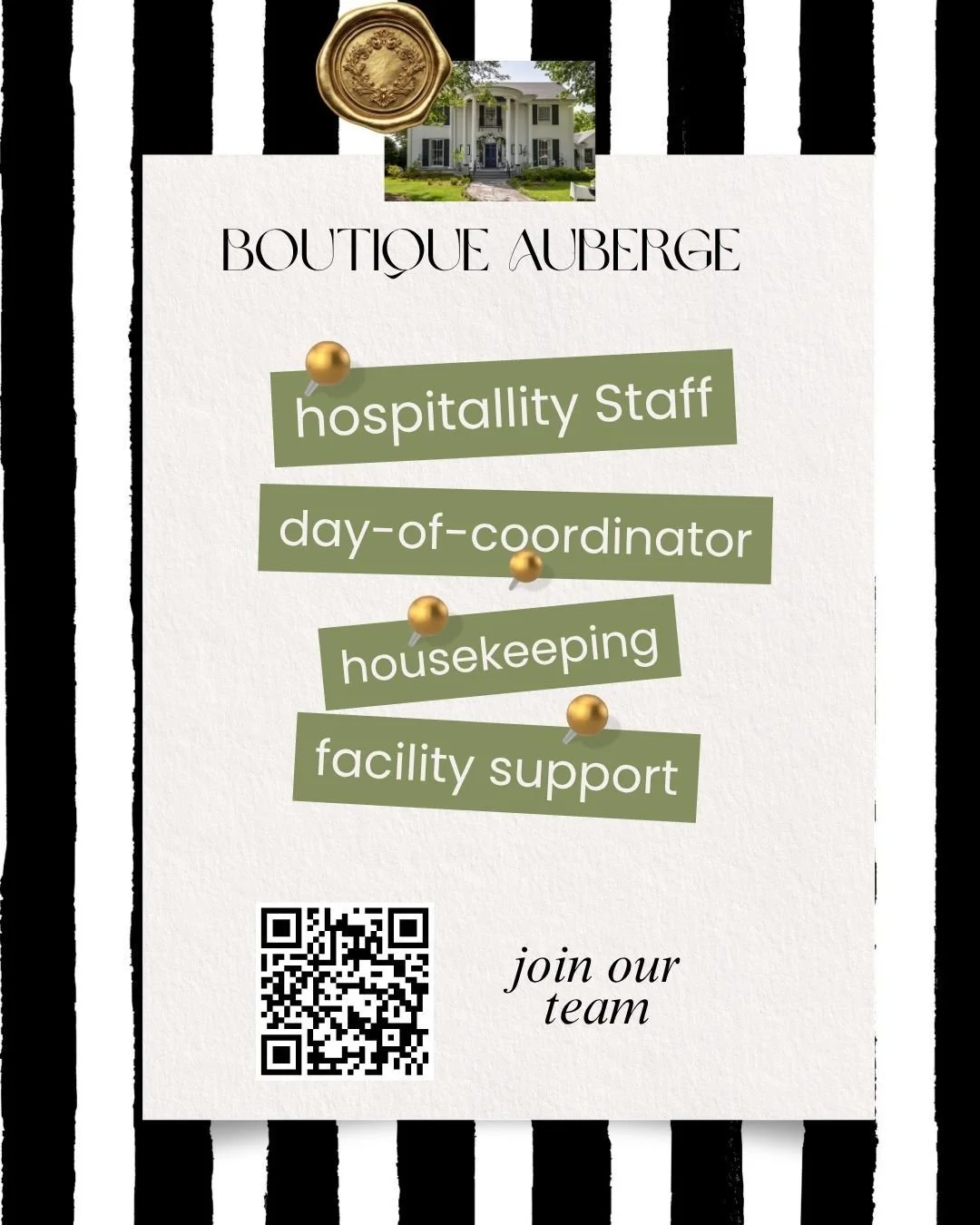 Now Hiring: Event &amp; Hospitality Support Team | 
Boutique Auberge
Location: Newton, NC
Position Type: Part-Time / Flexible / Event-Based (Primarily Weekends)
Compensation: $18.00 &ndash; $25.00 per hour (commensurate with experience and skill set)