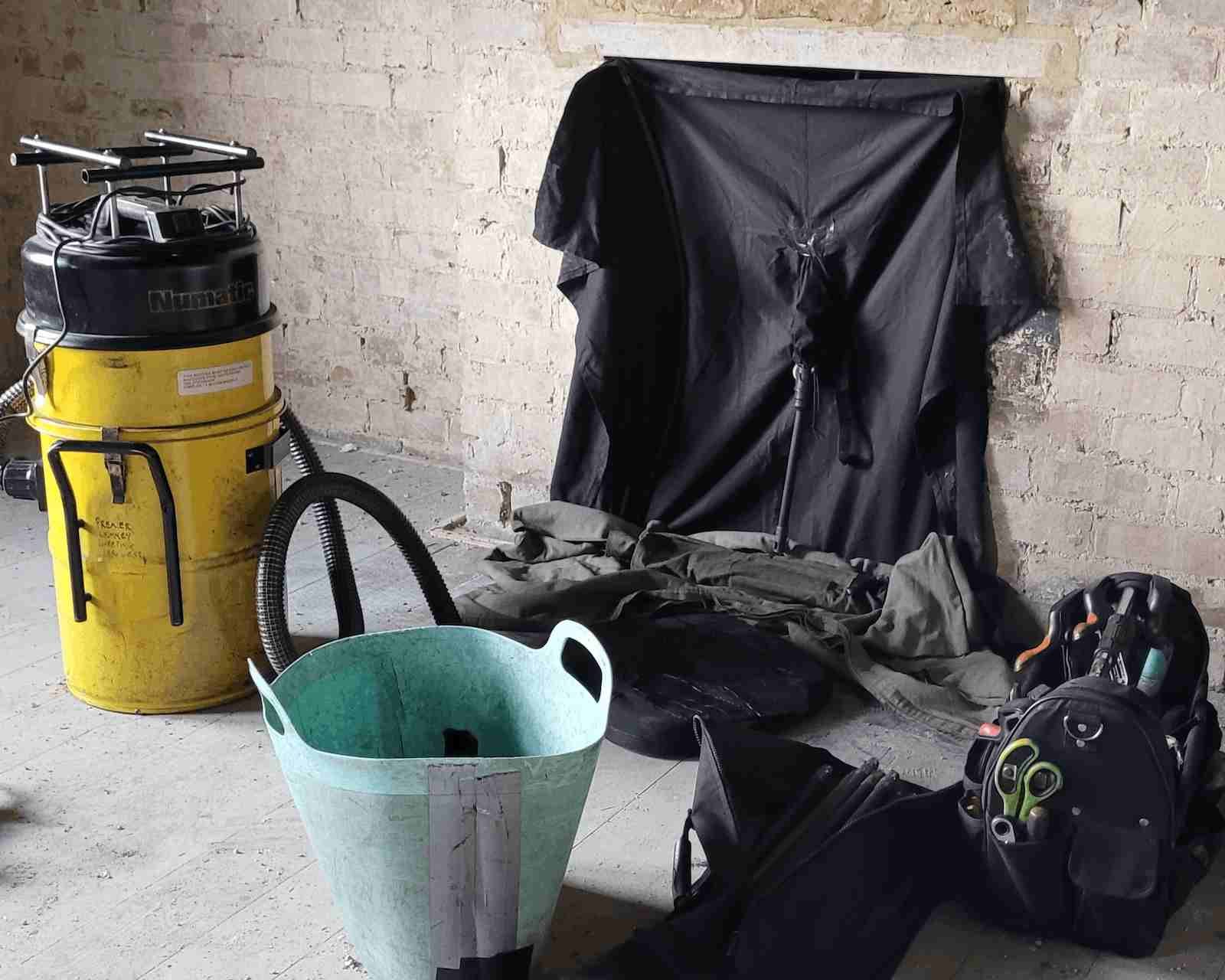 Sweeping chimneys on a house renovation in ponteland