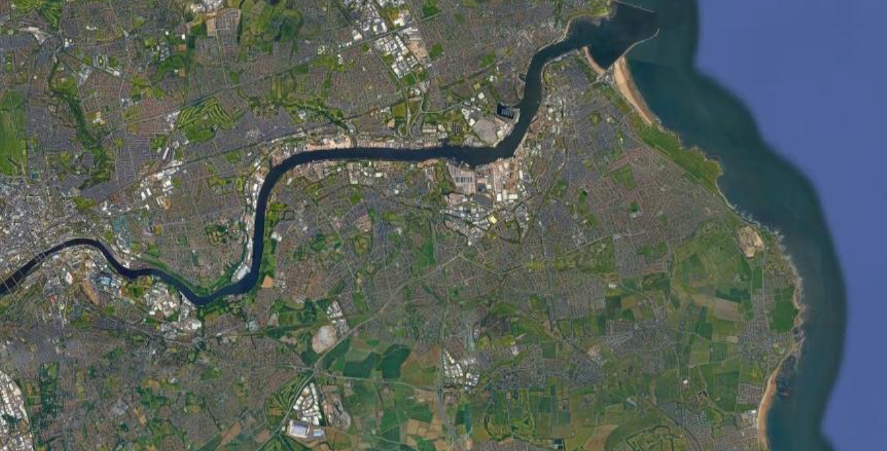 An aerial view of South Tyneside