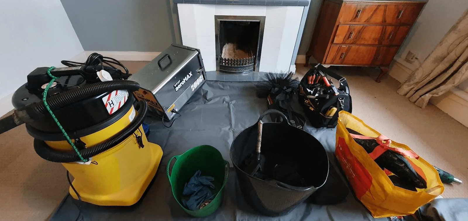 Pre sweep setup in south shields