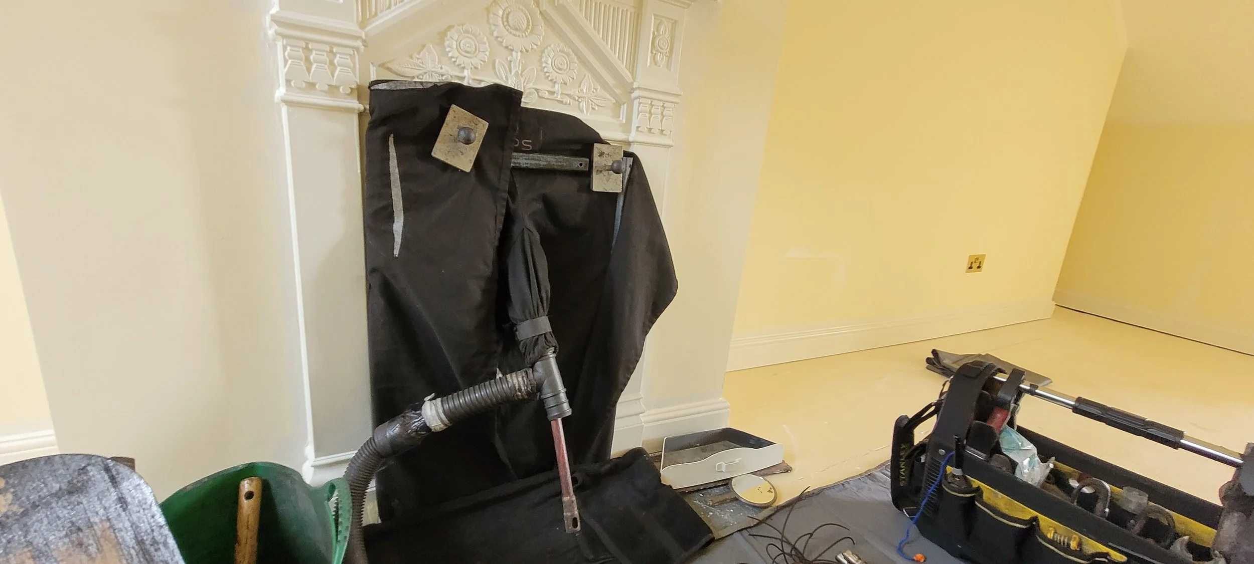 Preping prior to sweeping a large house
