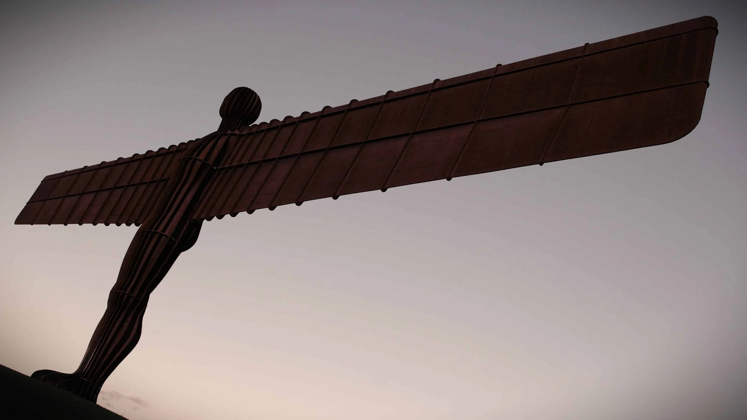 Angel of the north, highlighting the service area covered by NE Sweep