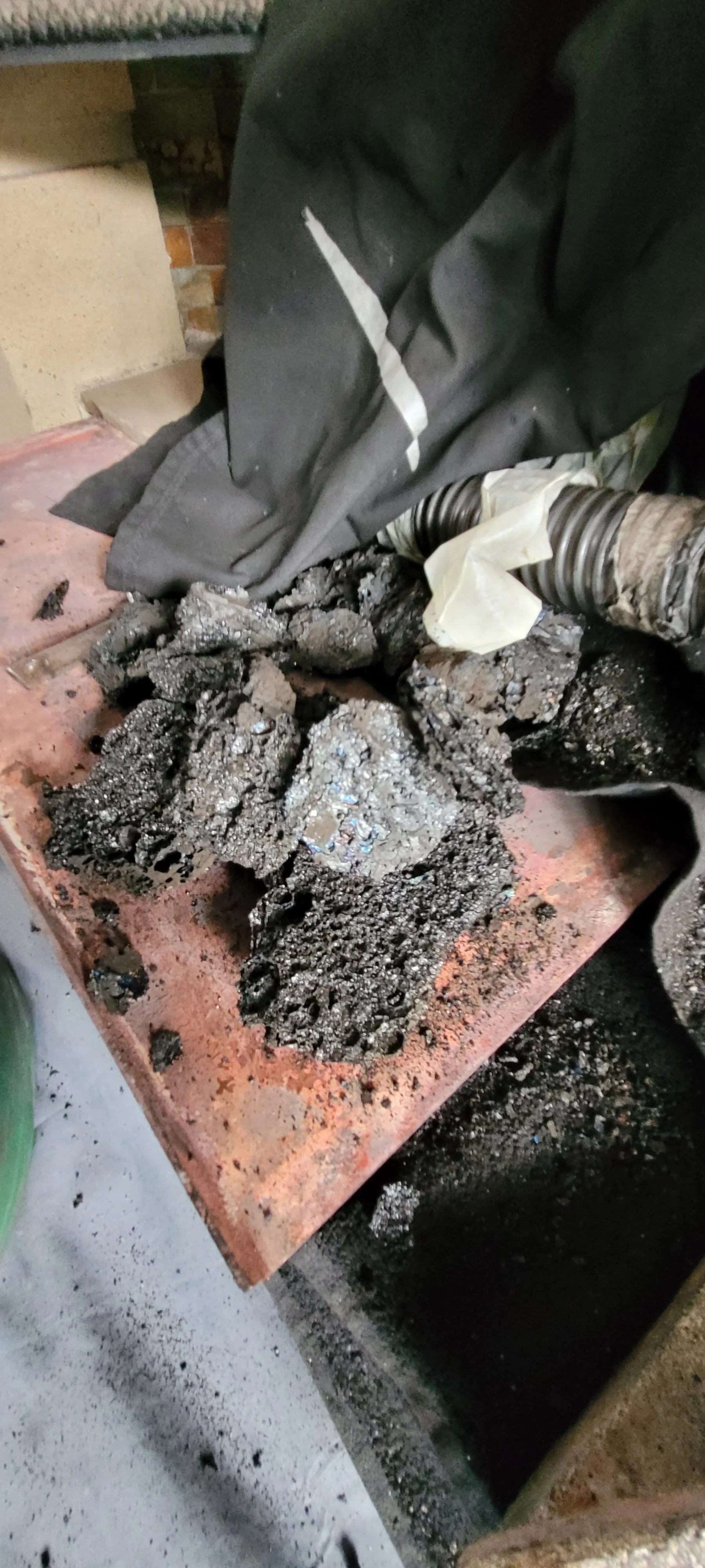 Large pieces of dried creosote