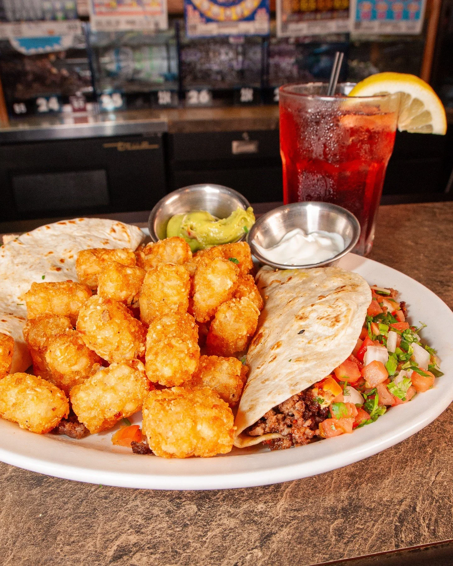 Join us this Sunday to watch the Hawks take on the Saints!⁠
⁠
Score big with our game day specials, like Half-Time Tacos! During halftime, grab two hard or soft tacos with your choice of beef or chicken, topped with pico, and served with sour cream, 