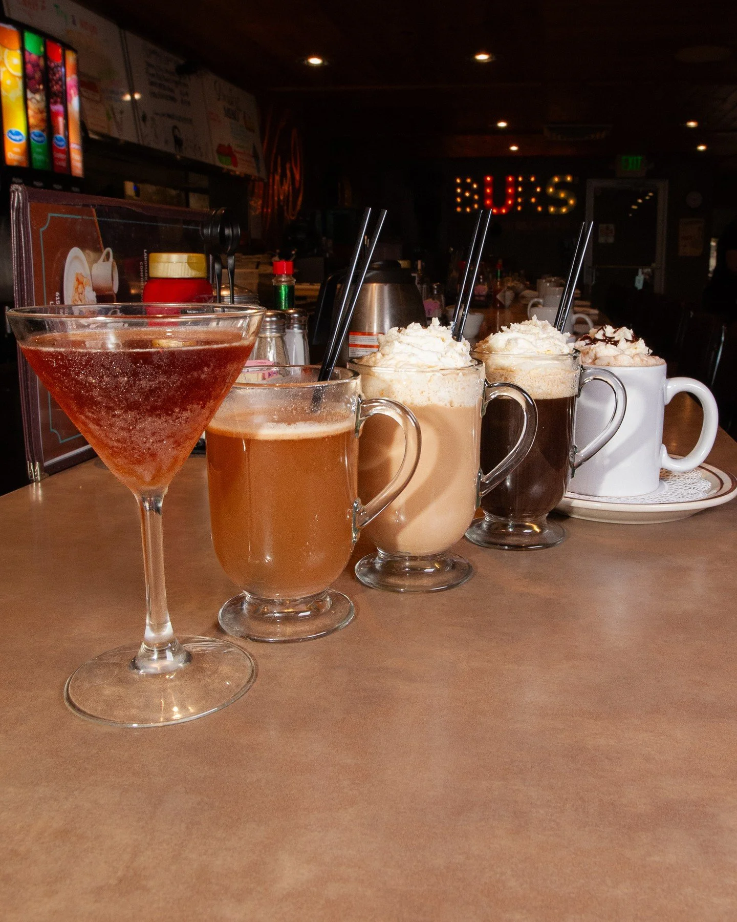 How about trying some of our fresh cocktails while you enjoy the ALCS on the big screen with us??⁠
⁠
☕️ Midnight Bean Martini- A blend of premium vodka, coffee liqueur, and real espresso. Served chilled, shaken to perfection with a rich, velvety text