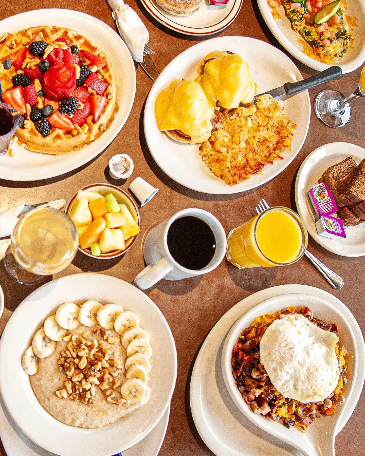 Any time is breakfast time 🍳⁠
⁠
We&rsquo;re serving up your favorites all day. Stop by for a hearty meal anytime!⁠
⁠
Hours:⁠
Sunday&ndash;Thursday: 7 AM to 7 PM⁠
Friday&ndash;Saturday: 7 AM to 8 PM