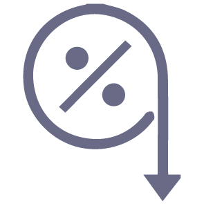 Percent Decrease Icon