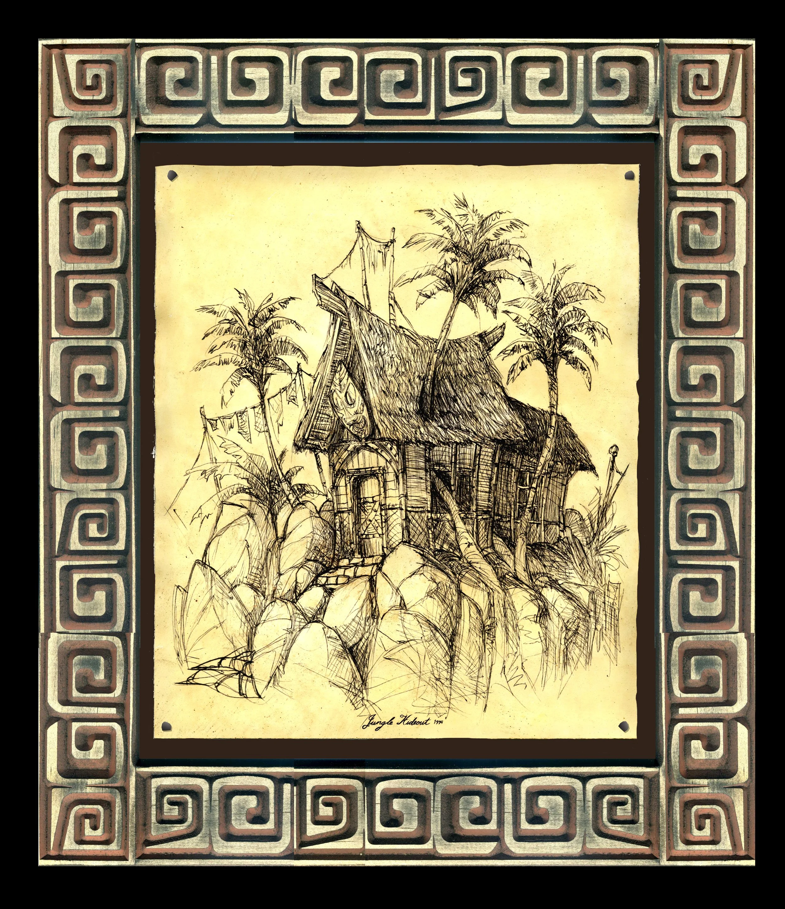Jungle Hideout (Framed Print)