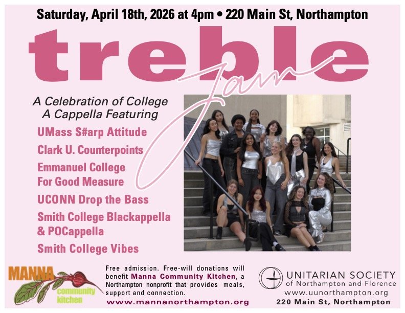 Treble Jam: UMass Amherst S#arp Attitude's annual invitational at Unitarian Society of Northampton
