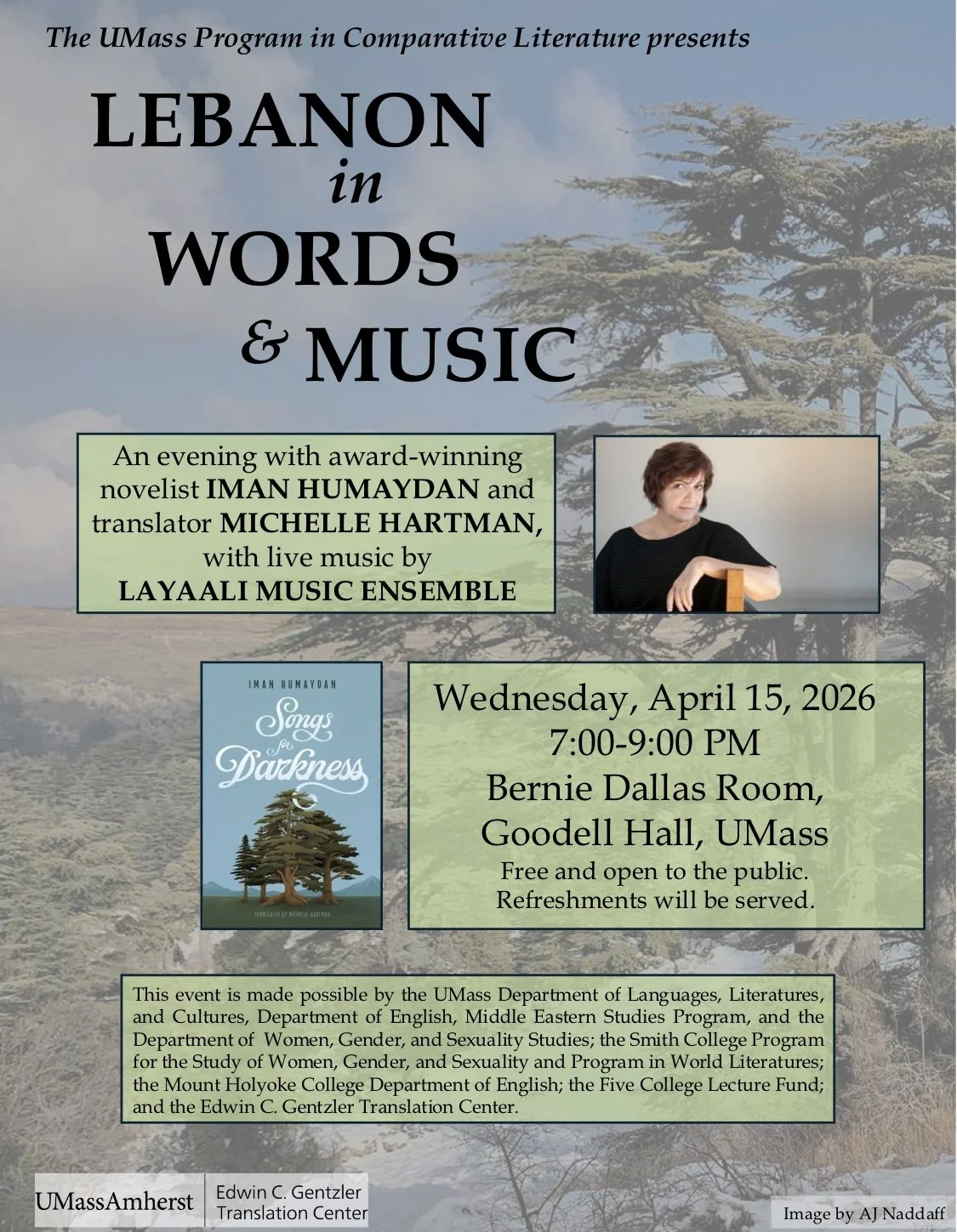 LEBANON IN WORDS &amp; MUSIC presented by UMass Program in Comparative Literature