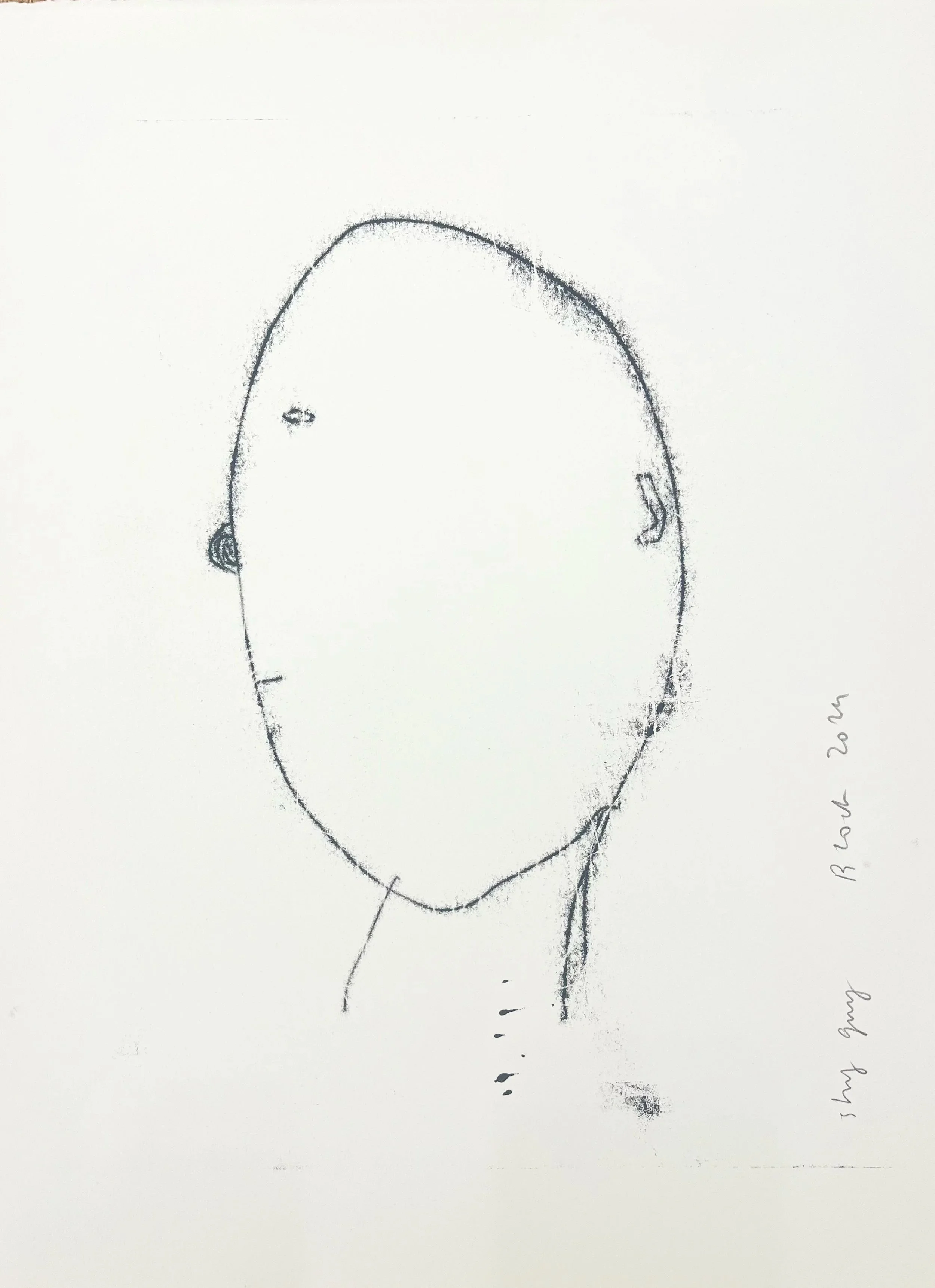 "Shy guy"
 Original monotype on paper, 37,5 x 28,5 cm