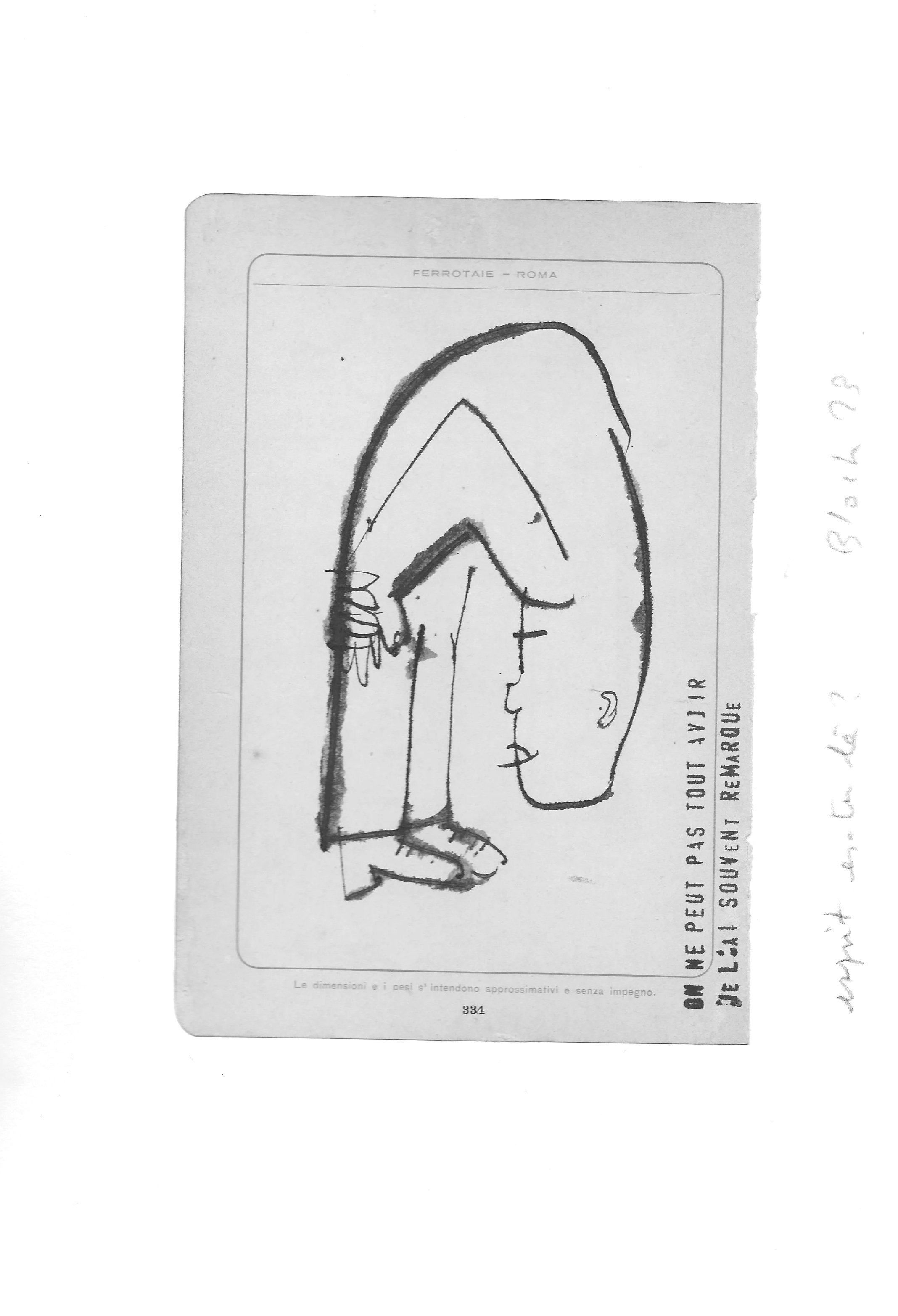 "Esprit es-tu là"
Original collage on paper