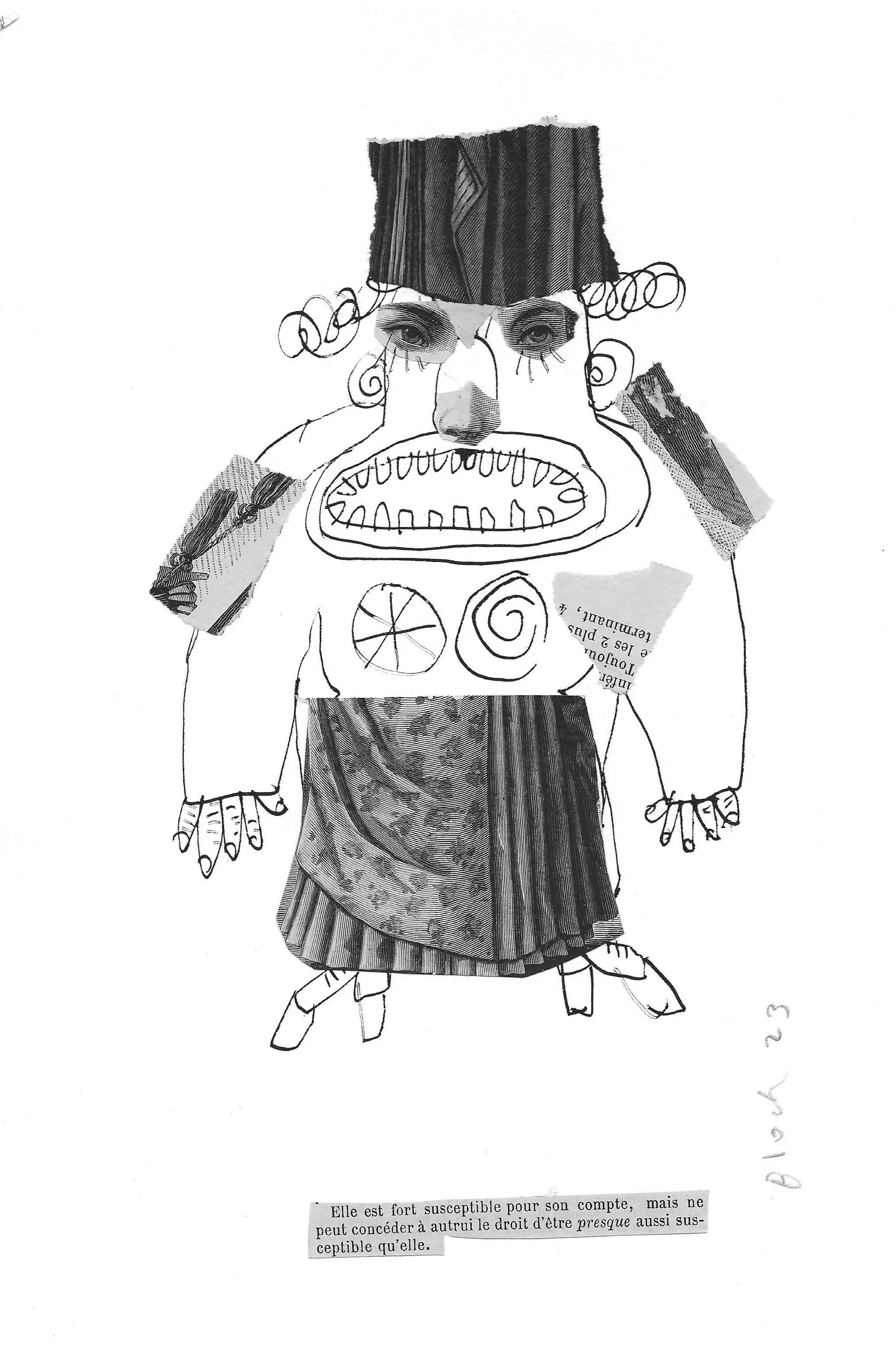 "Susceptible"
Original collage on paper