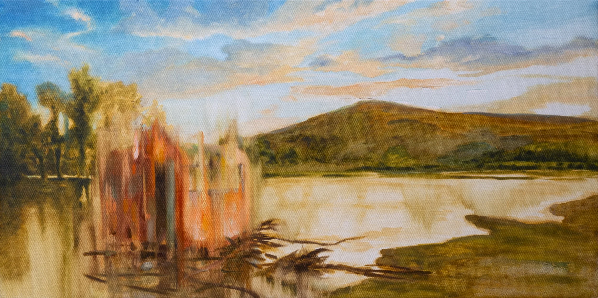 ENTRE DEUX EAUX (2026)
oil on canvas, 40 x 80 cm