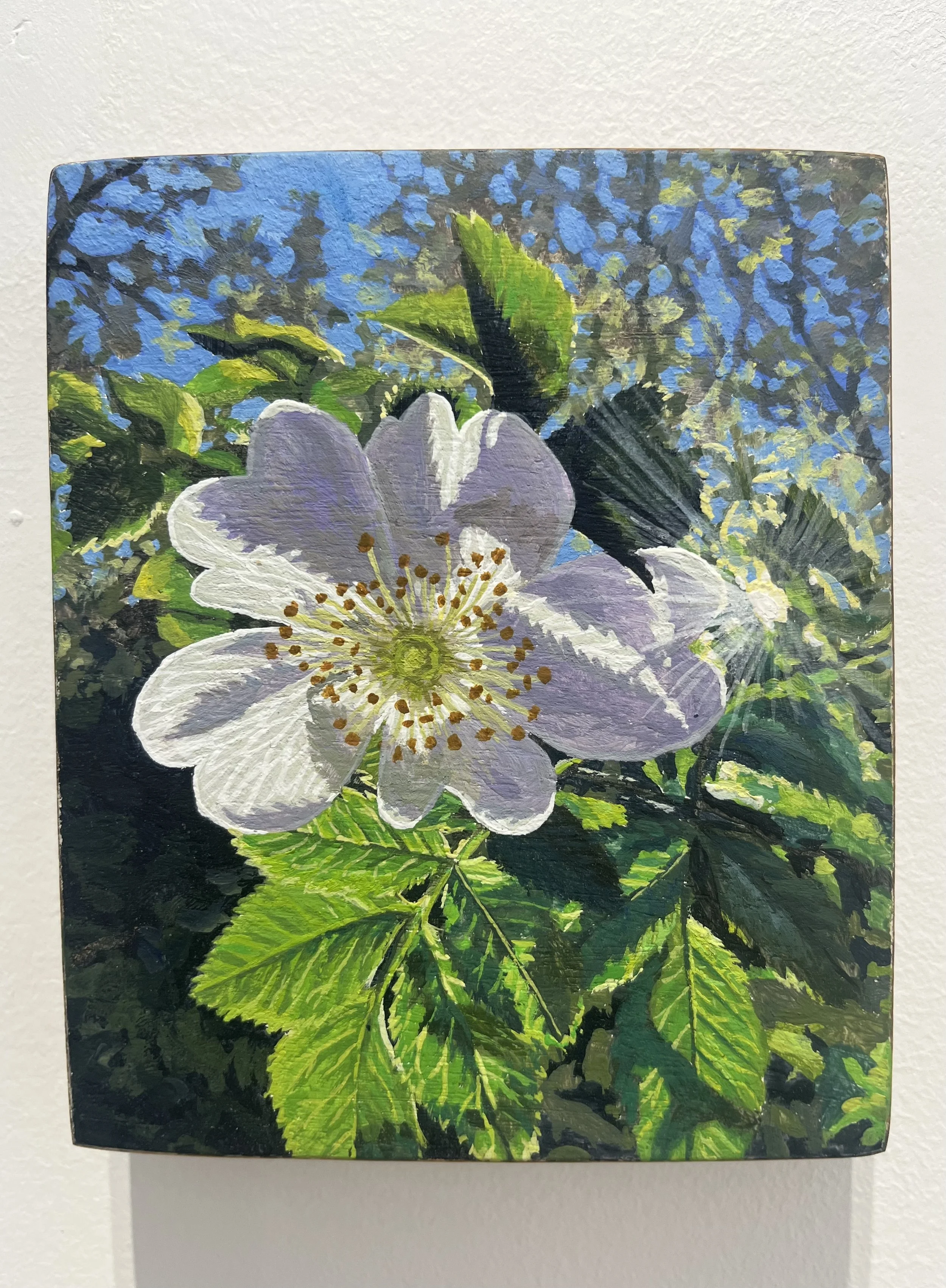 LA DERNIERE FLEUR DU CERISIER,
Acrylic on wood, 12 x 10 cm
