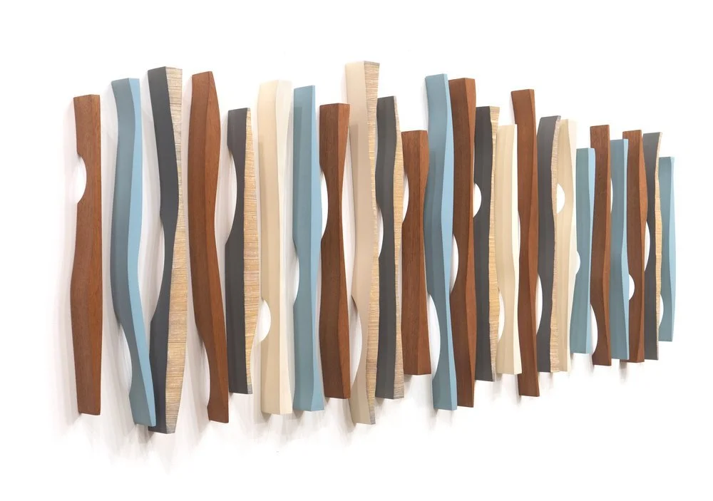 “Origines Blooming 7“ (2025) 
Alder Wood , 28 x 72“  / 71 x 183 cm