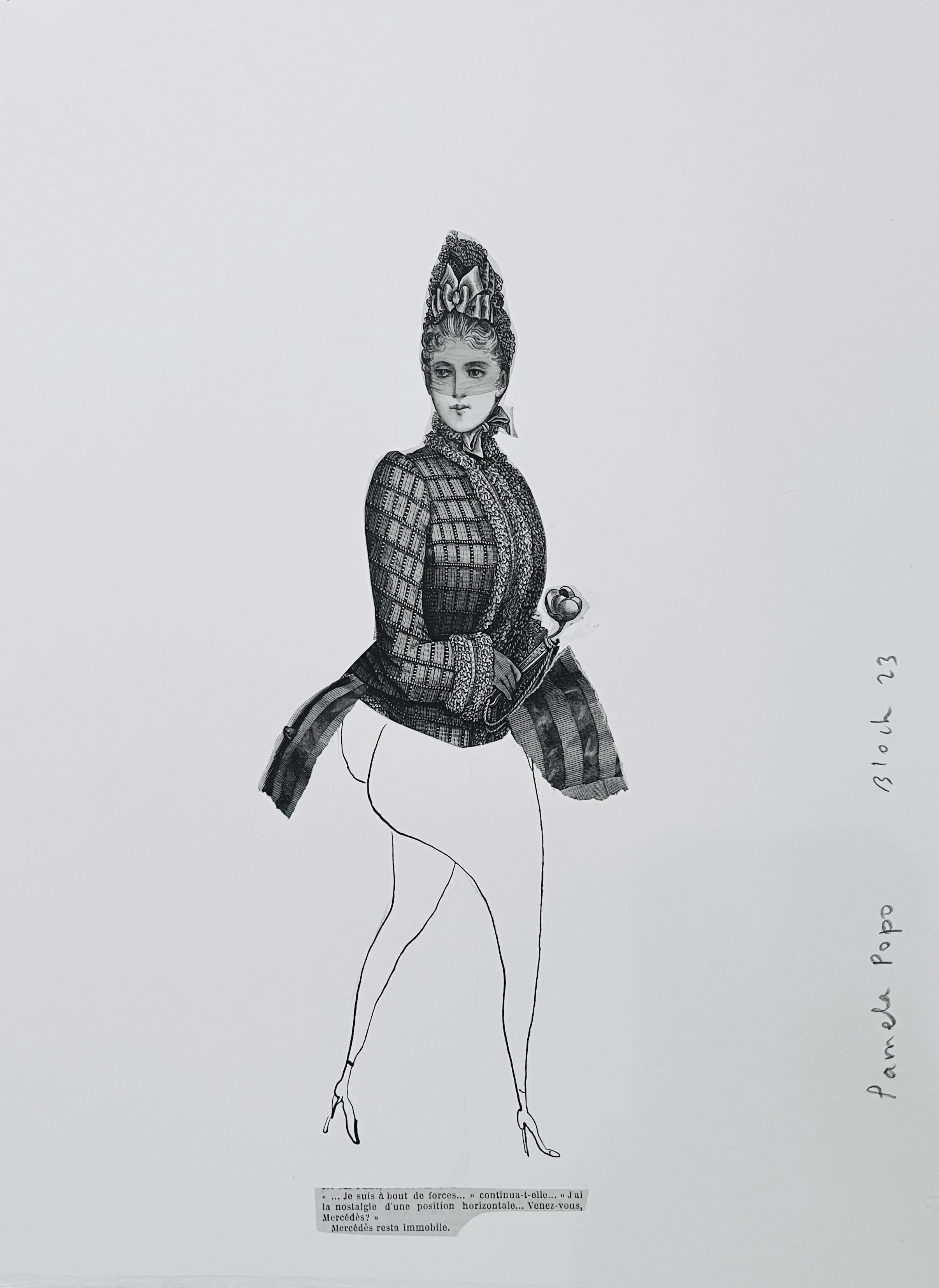 "Pamela Popo"
Original collage on paper
Private collection