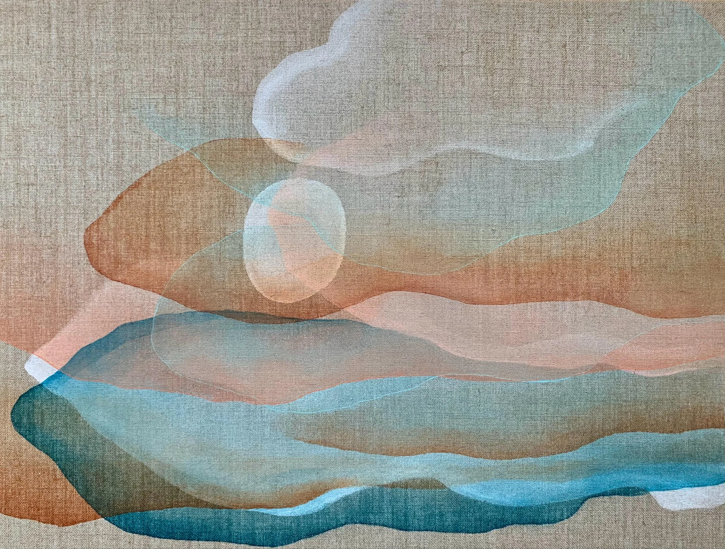 CLAIR DE LUNE, 2026
Acrylique sur toile de lin, 61 x 46 cm