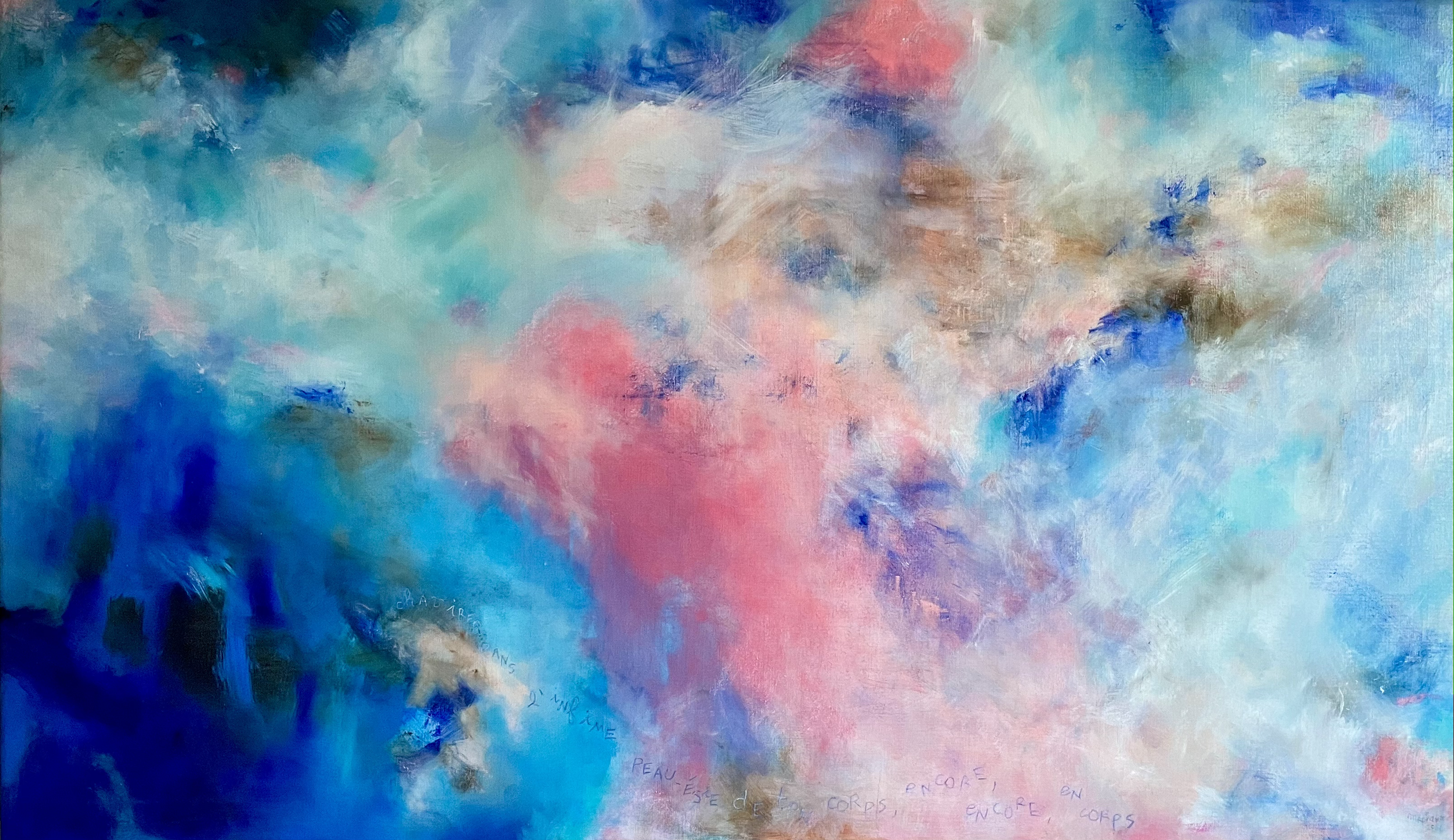 "Peau-ésie", 2025
Huile et pastel sec sur toile de lin
114 x 195 cm
Parfum Venus Erotica - Ex. 1/6