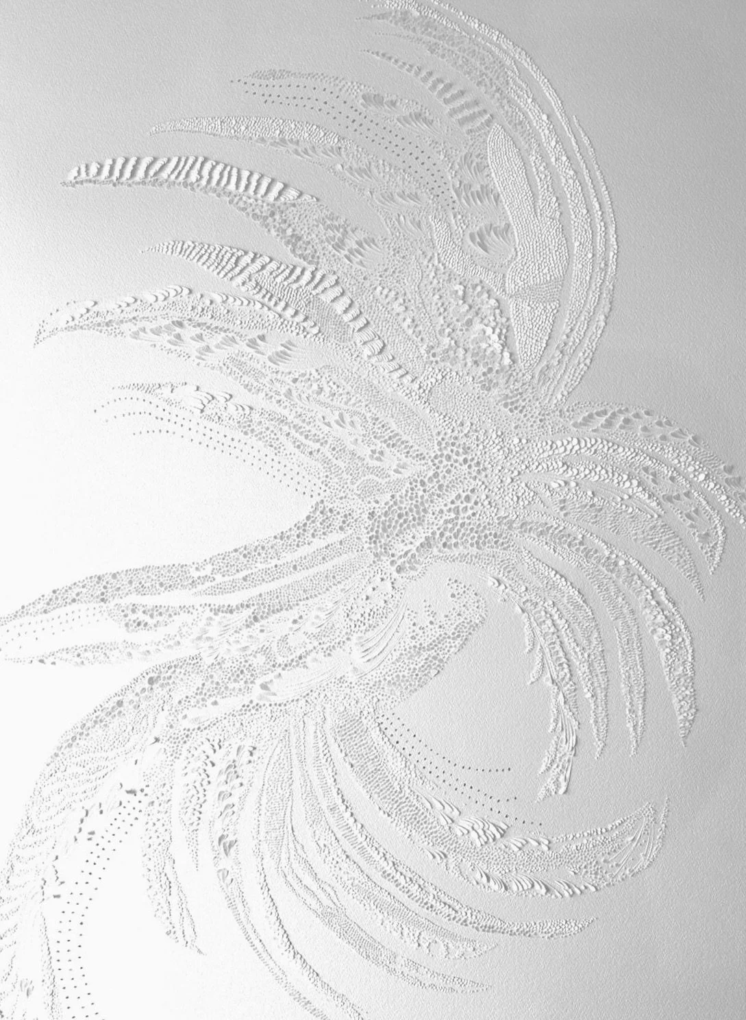 L'ENVOL (2026)
Bas relief on paper with gold leaf
119 x 88  cm