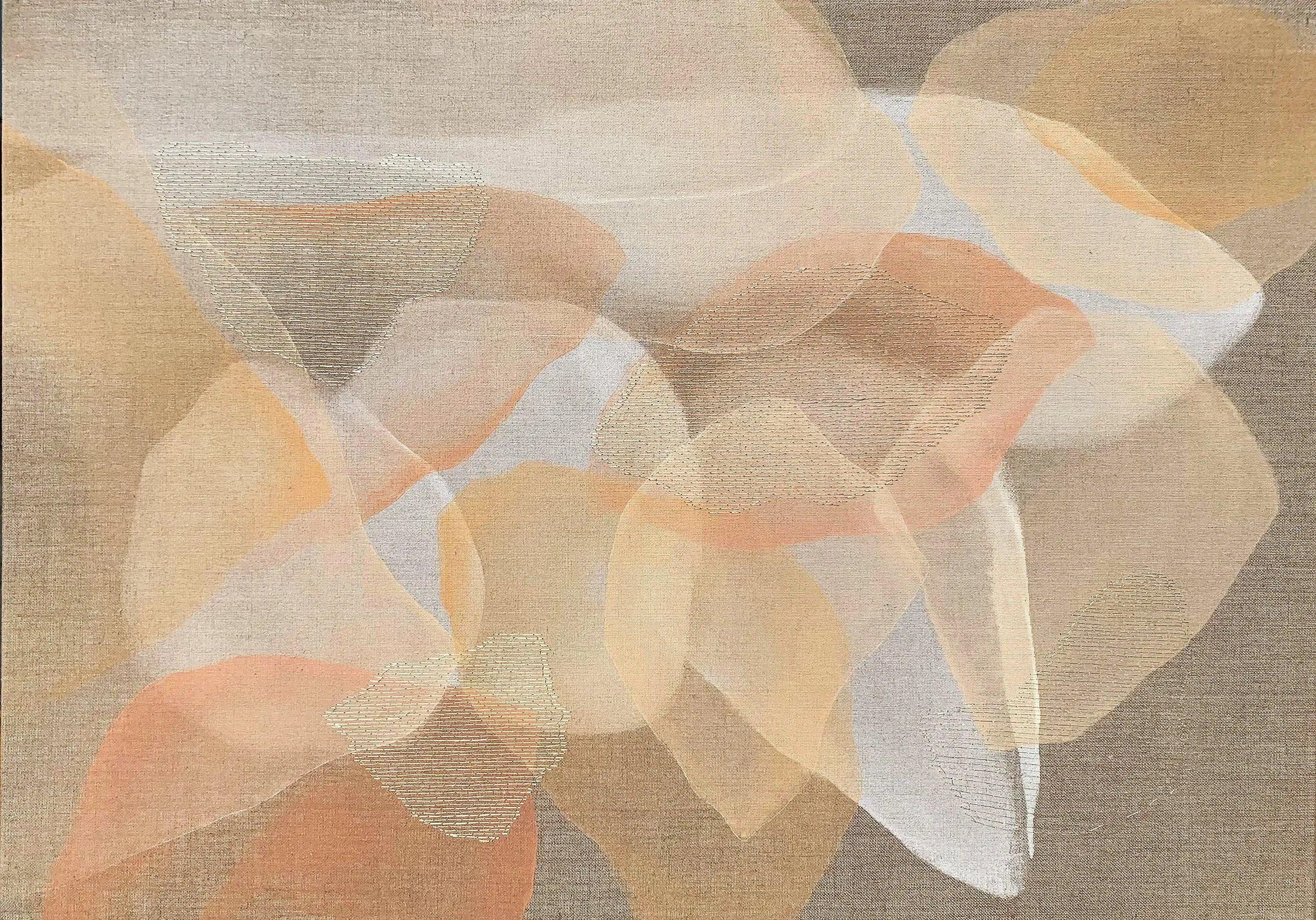 DELAMOUR+Gallery_Jenna+ROSSI_L%27oiseau+et+les+pierres_brode%CC%81%2C+acrylique+sur+lin_65x92cm.jpg