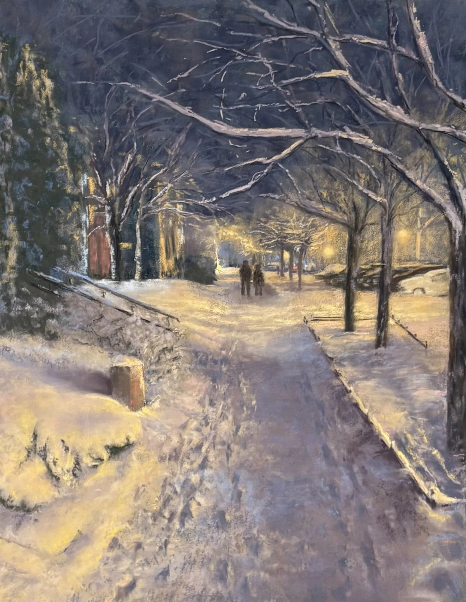 Shared Winter Walk ~ Pastel ~ 14x11