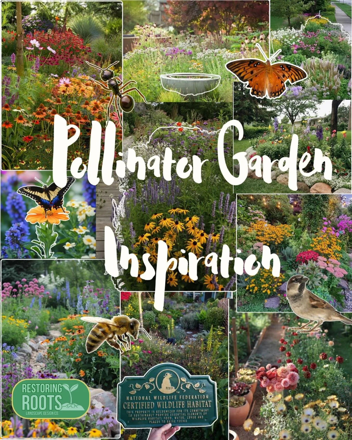 Looking to turn your yard into a haven for pollinators? Here&rsquo;s a dose of inspiration to get you started 🐝🌸 Whether you&rsquo;ve got a small patch or a full backyard, you can create a thriving, biodiverse space. 

DM me if you&rsquo;re ready t