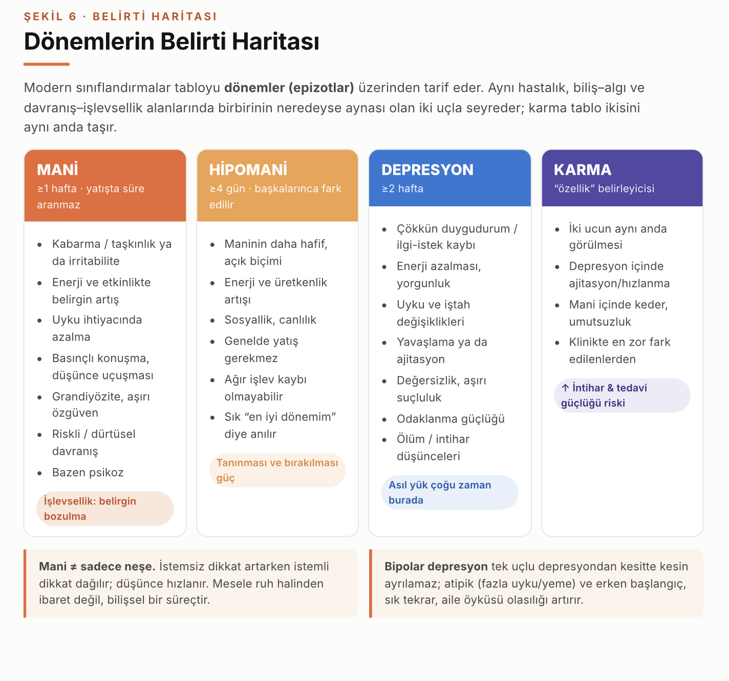Bipolar Bozukluk: Dönemler, Tanı Ölçütleri ve Buzdağı Etkisi