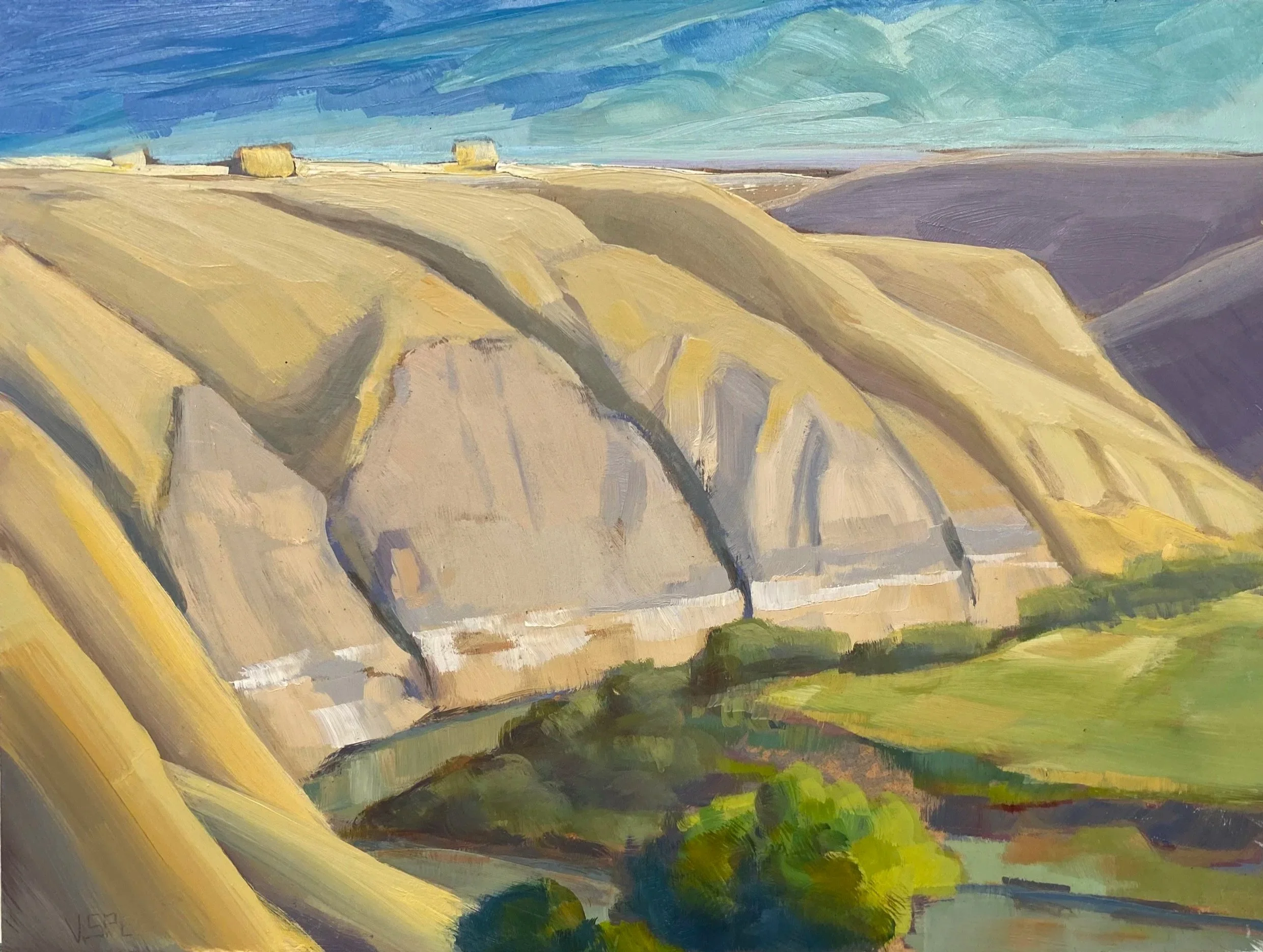 “Below the Fields”
Oil on Panel 
Framed 9”x12”
$375
The Vault, Strathmore AB