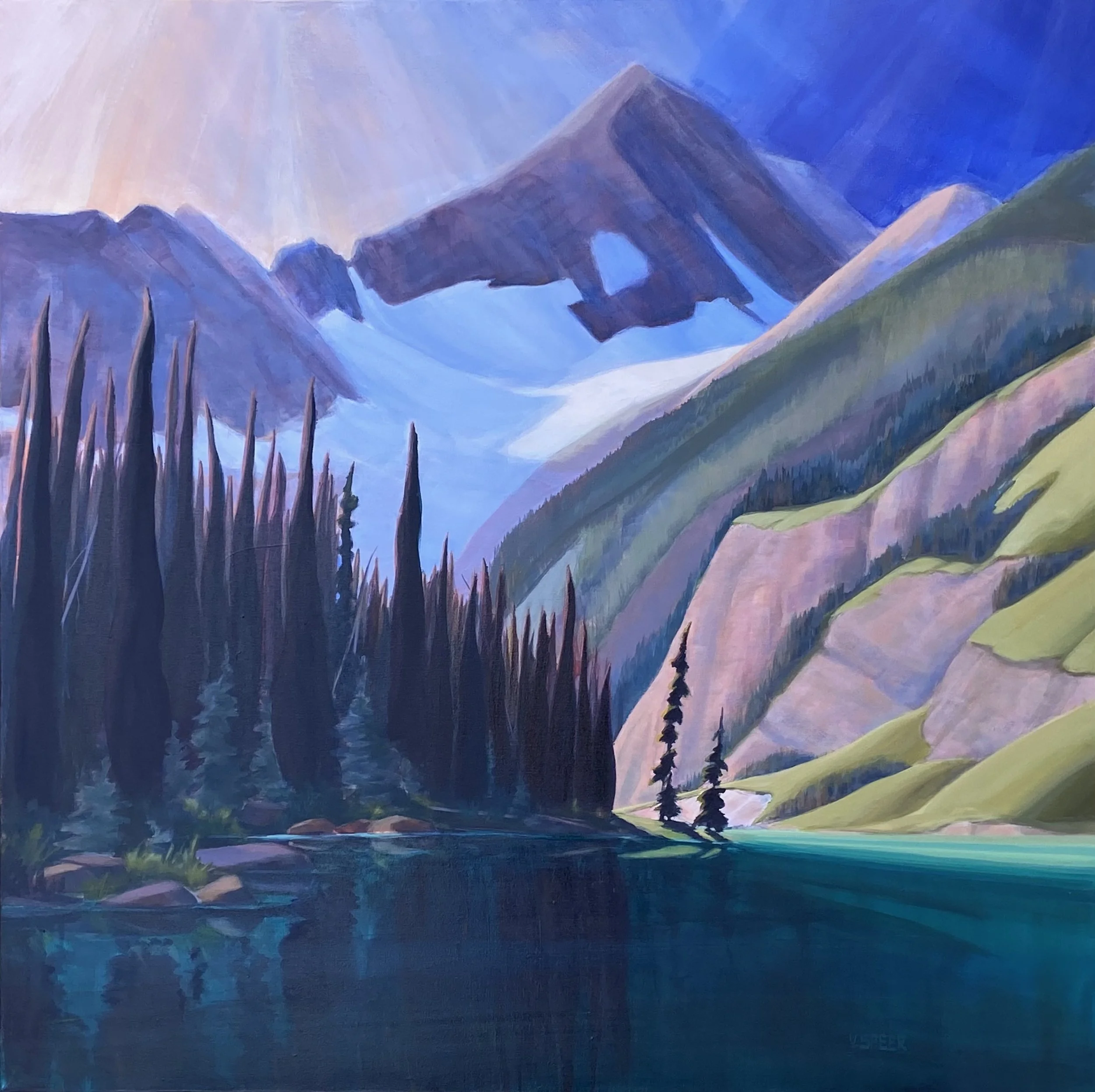“Light Break”
Acrylic on canvas
40”x 40”
$3600
Available at Alpine Echo Gallery, Revelstoke BC
Alpineechogallery.com