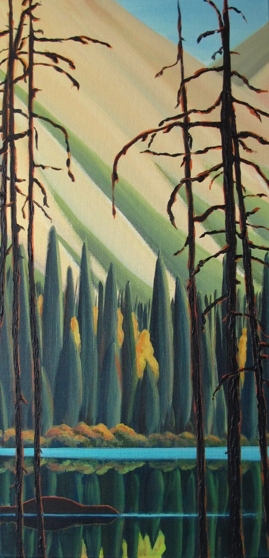 “Honeymoon Lake”
Acrylic on canvas
12”x 24”
$665
Available at the Speer & Brush, Rosebud AB