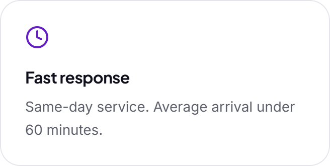 Same-day plumbing service with fast response times in Plano and Dallas TX