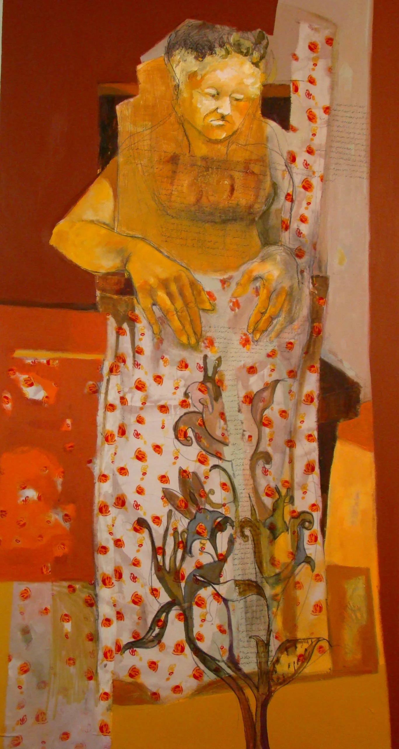 Mixed media on wood board - Dimensions: 120x80 cm