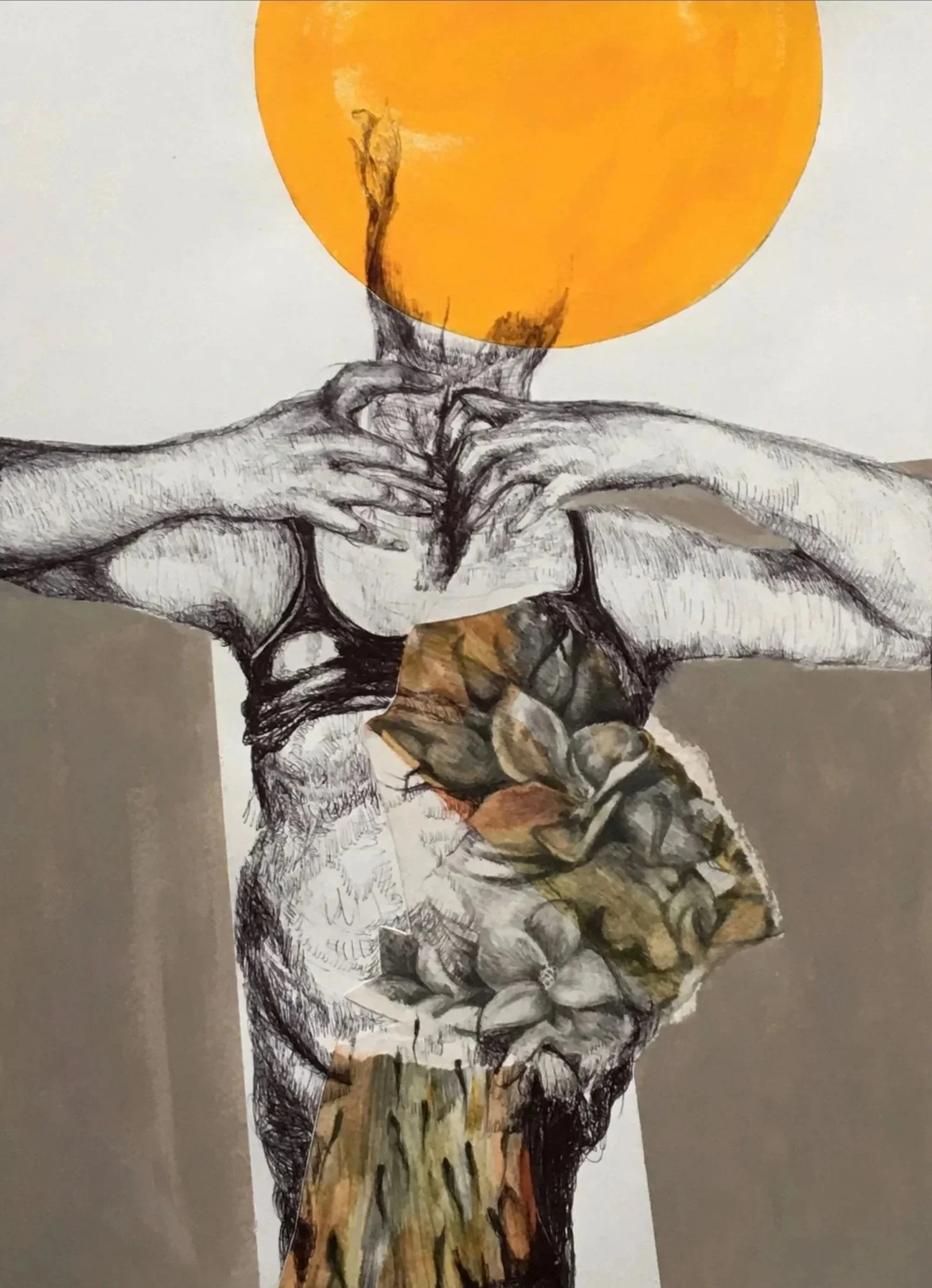 Mixed Media on Cardboard 